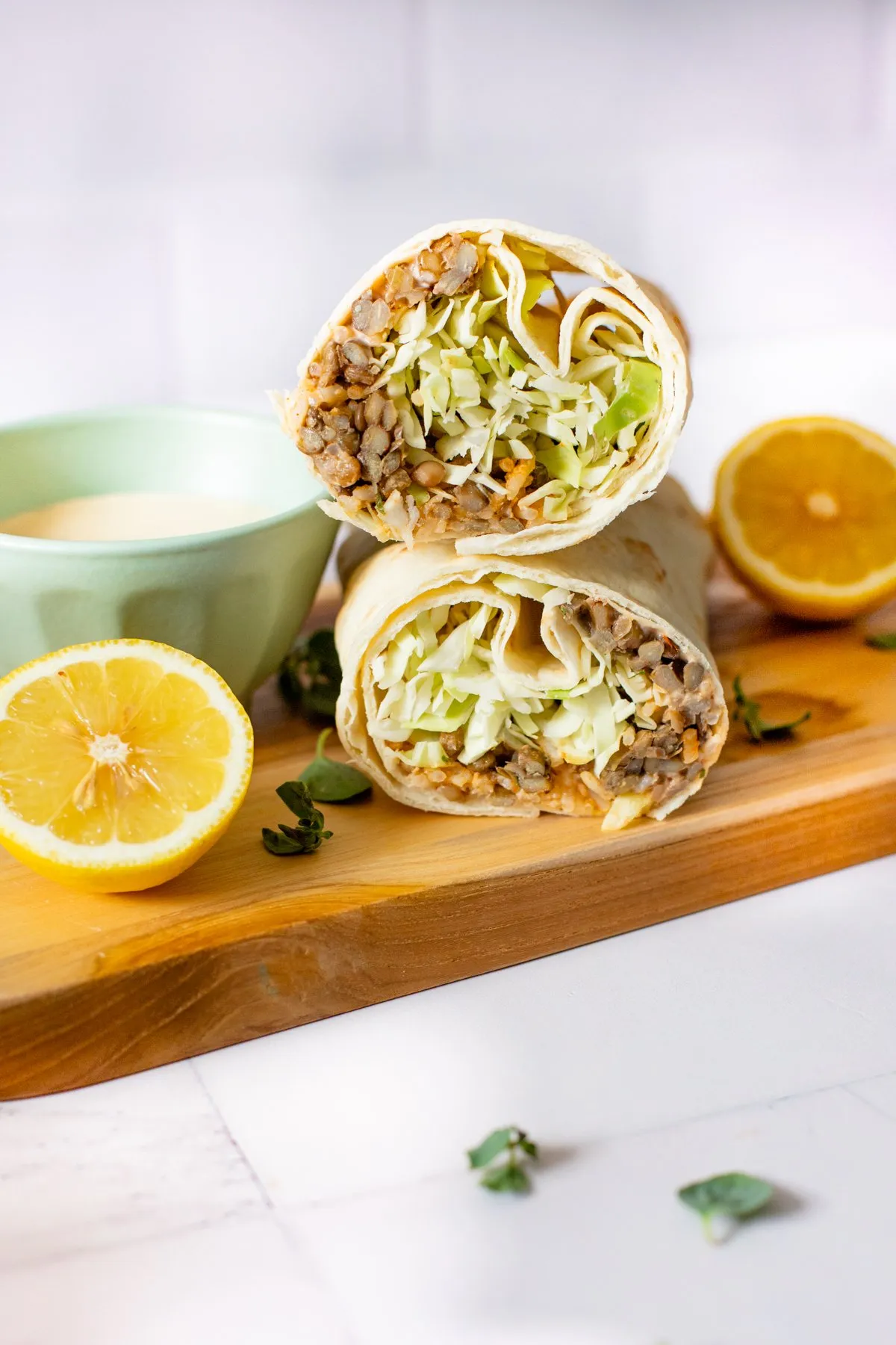 Spicy Lentil Rice Wraps