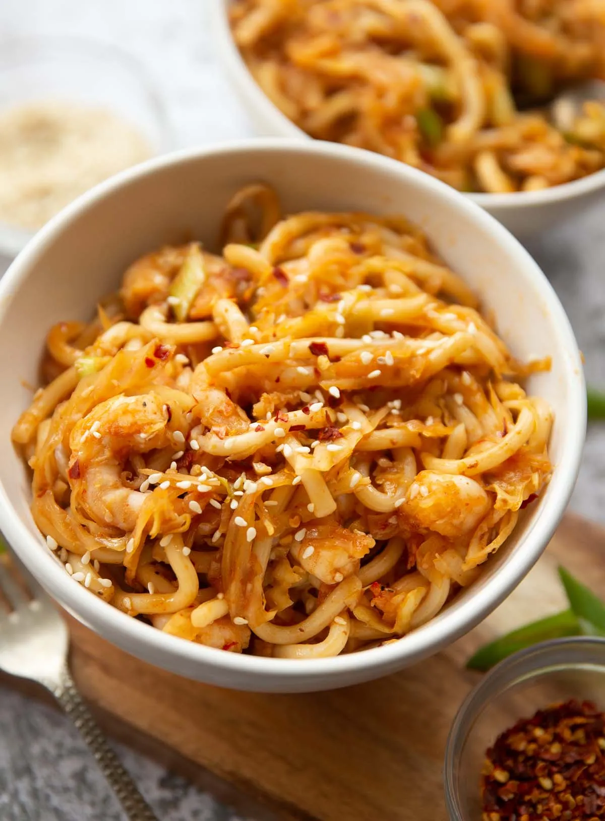 Spicy Prawn and Bramley Noodles
