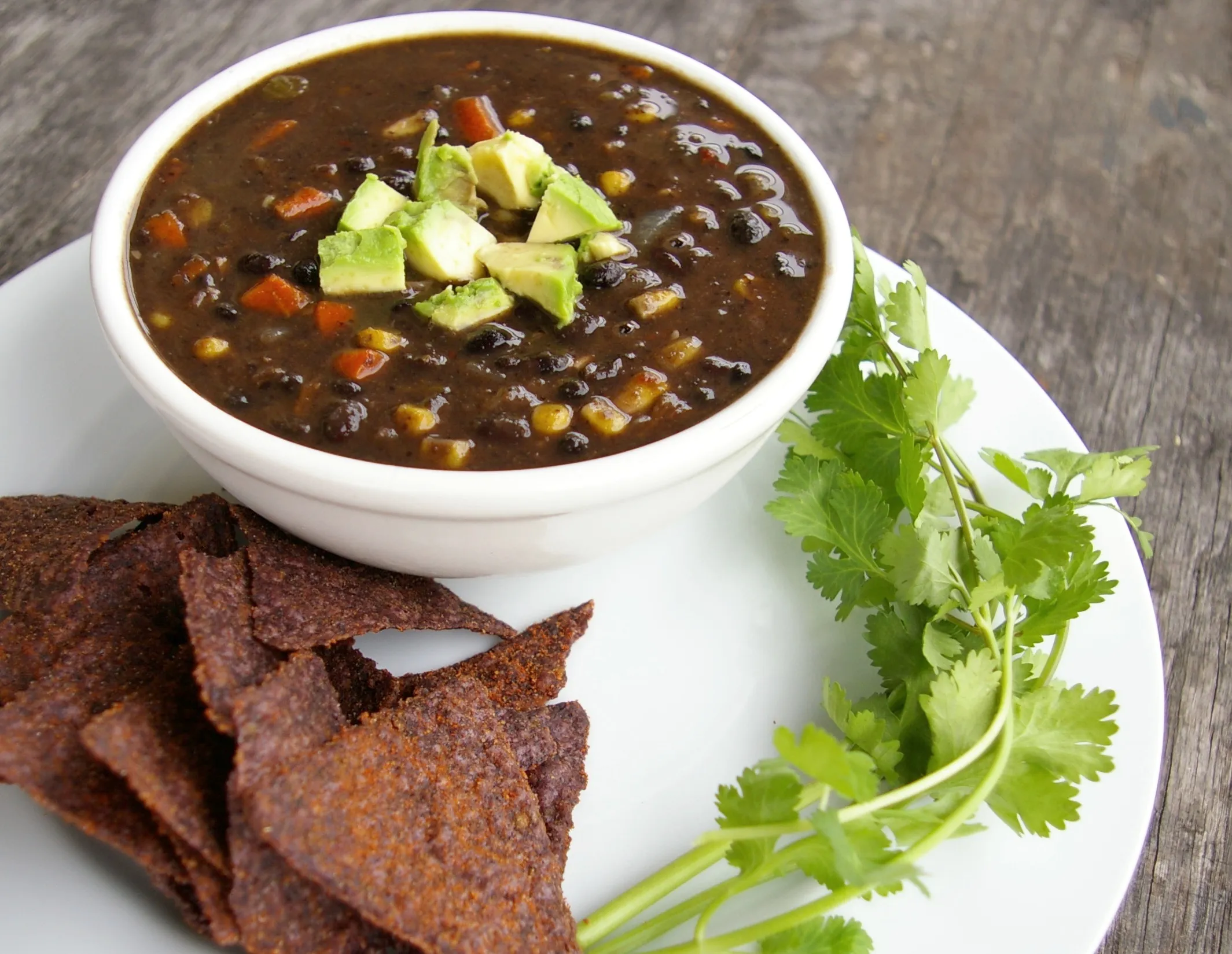 Spicy Vegan Black Bean Soup