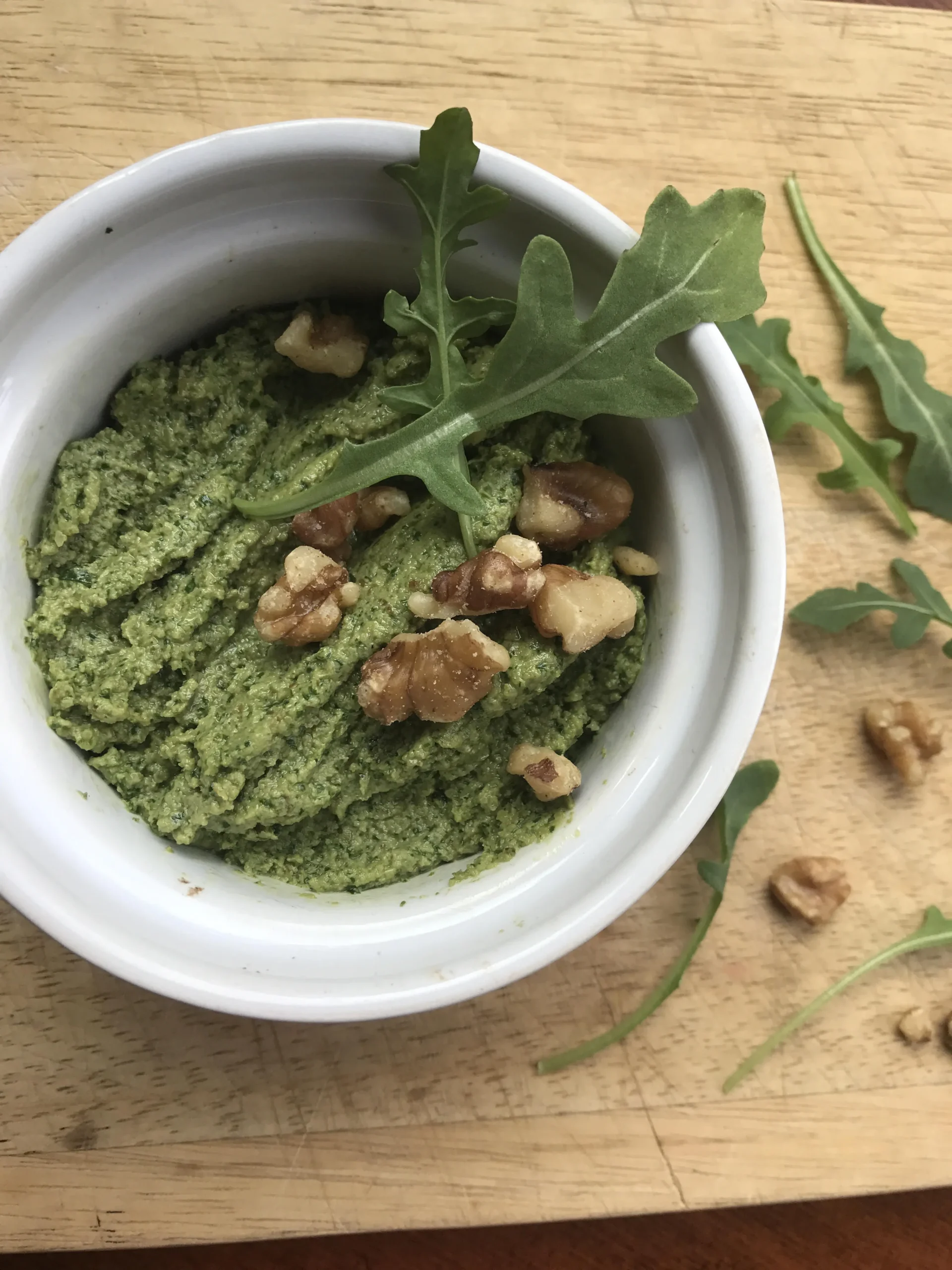 Spinach Arugula Walnut Pesto