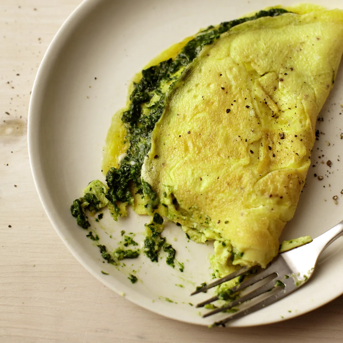 Spinach Omelette Cheryl Style