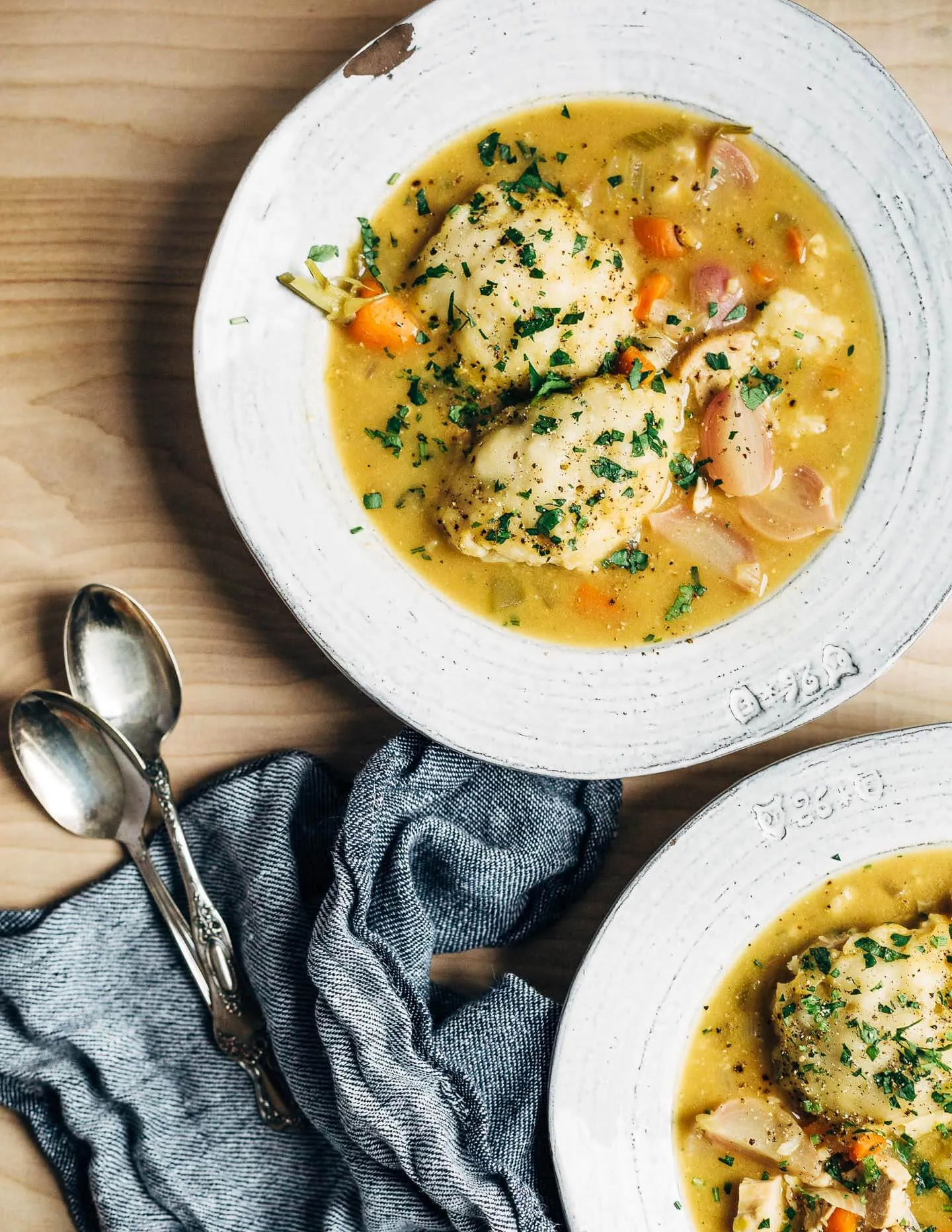 Spring Chicken and Dumplings Soup