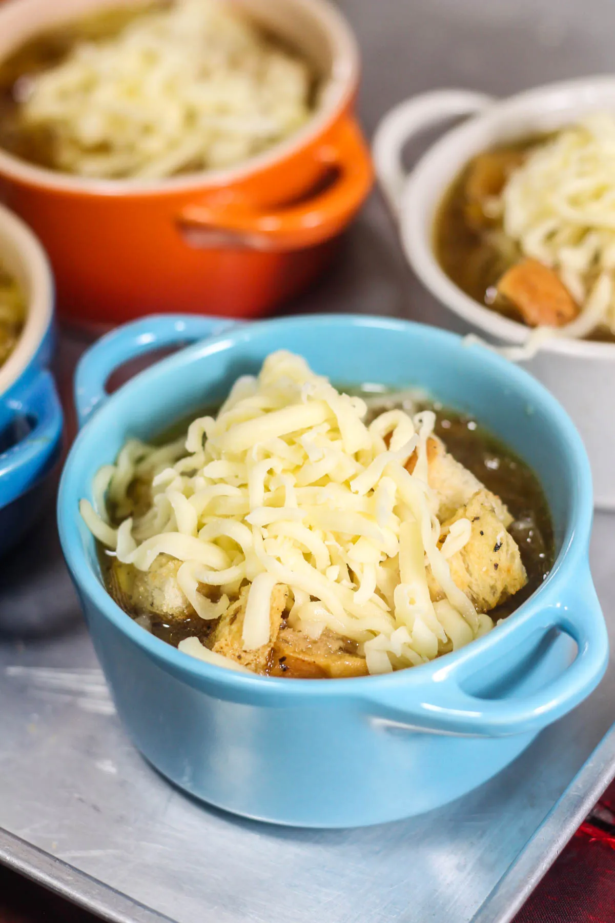 Spring Onion Soup with Garlic Croutons