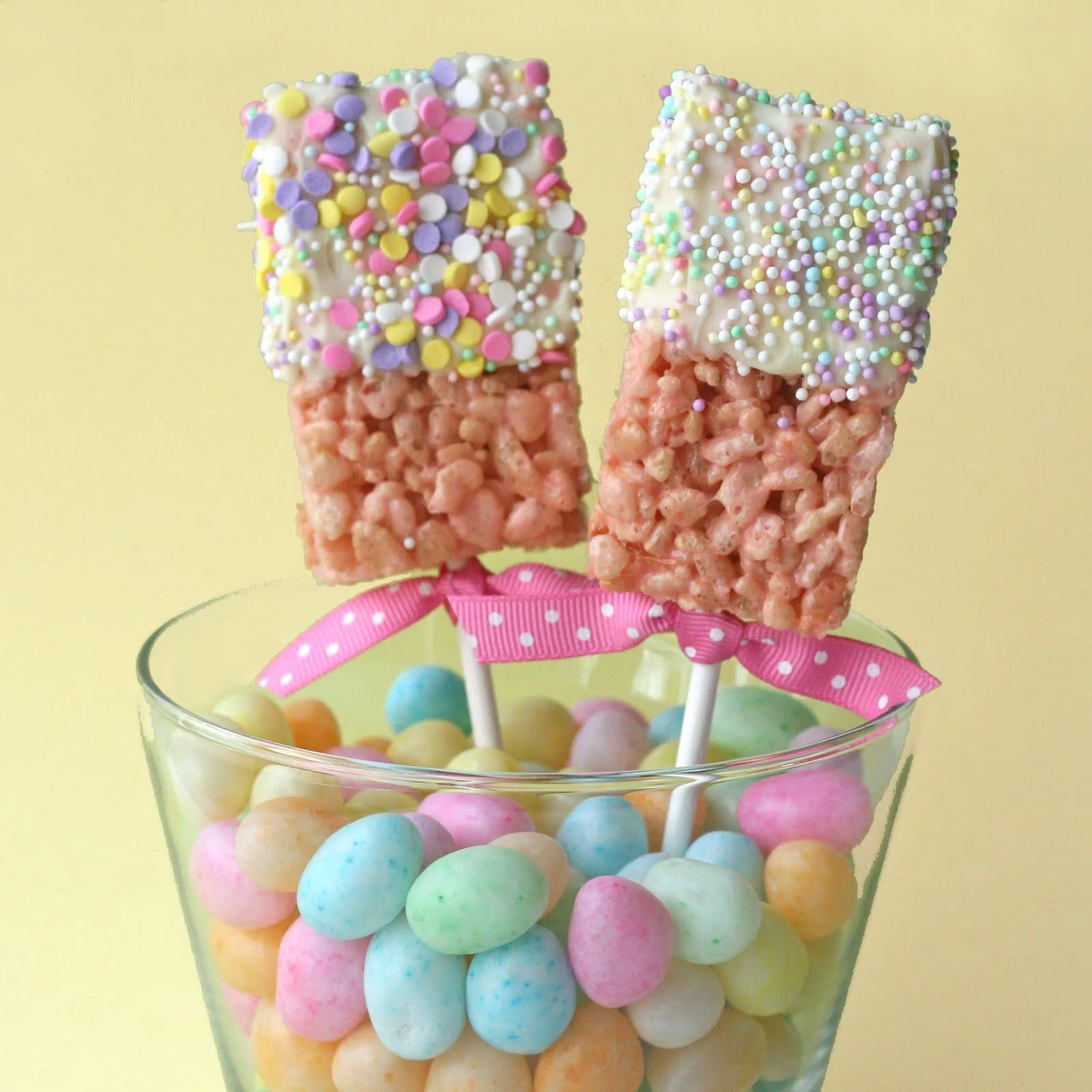Spring Rice Krispies Pops