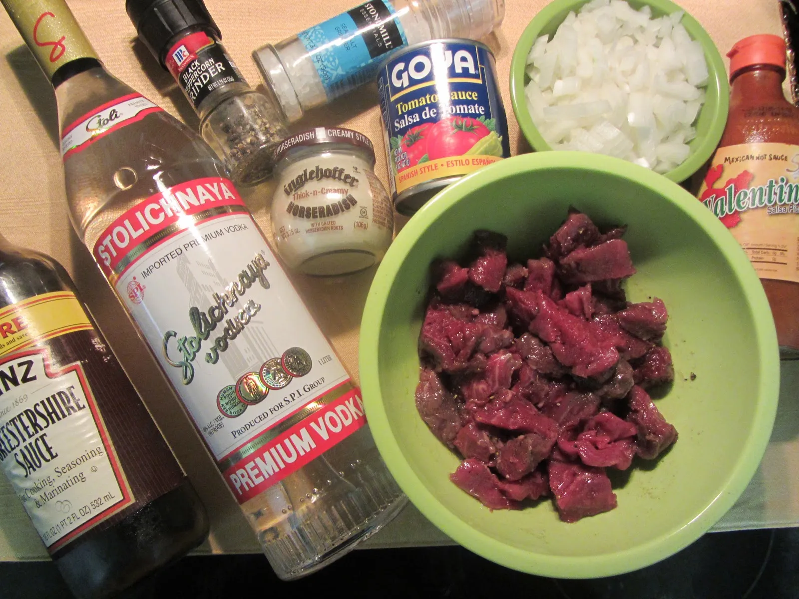 Steak Bites with Bloody Mary Dipping Sauce