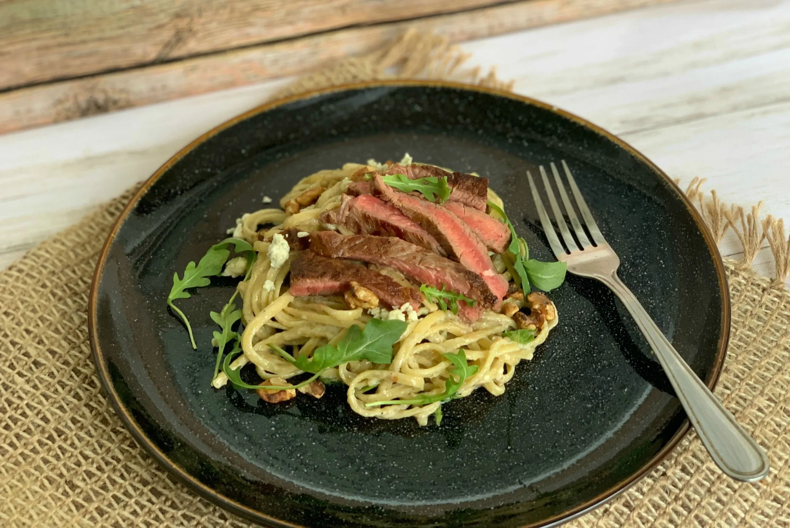 Steak Pasta with Gorgonzola