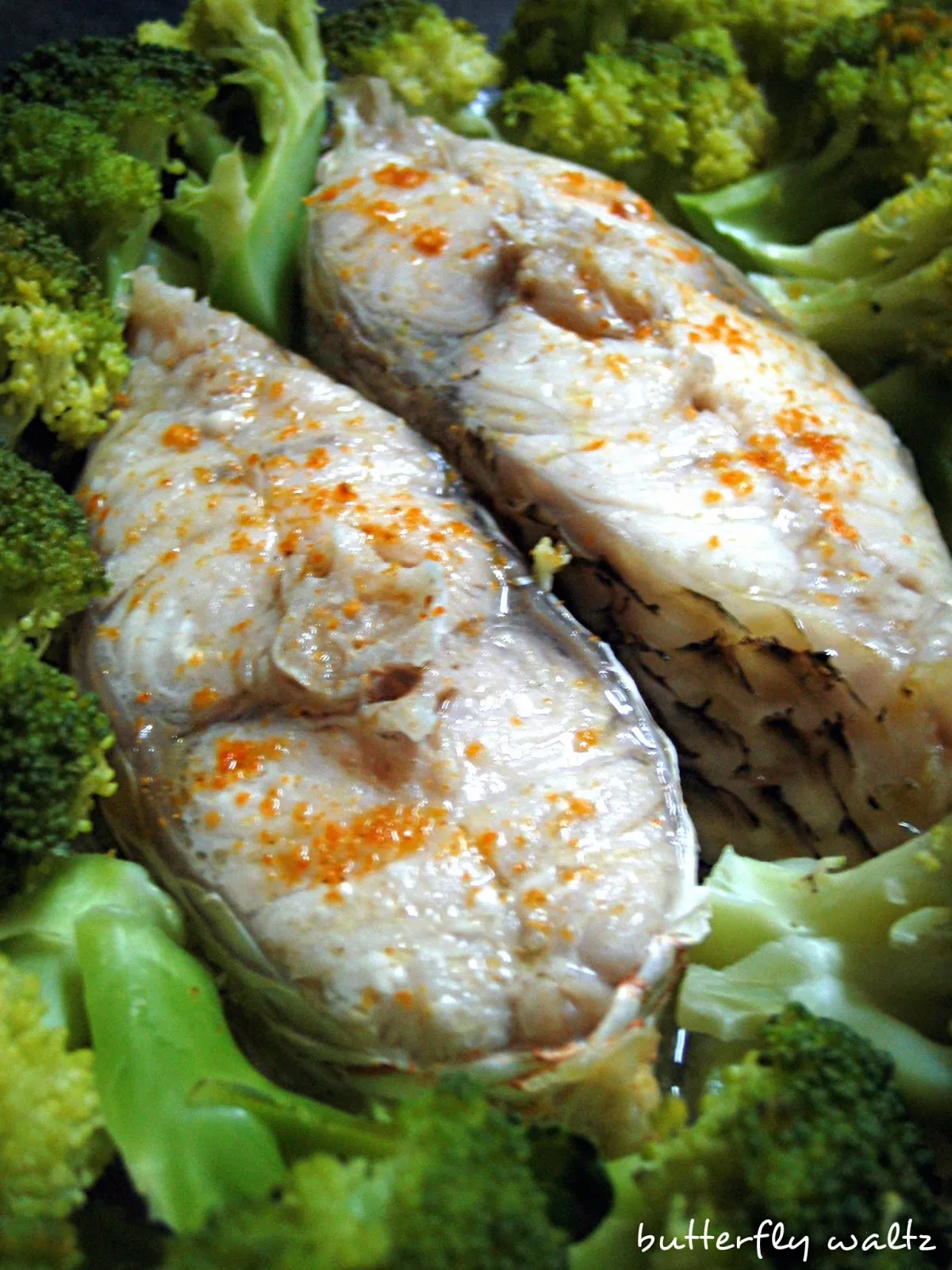 Steamed Butterfish in Bean Threads