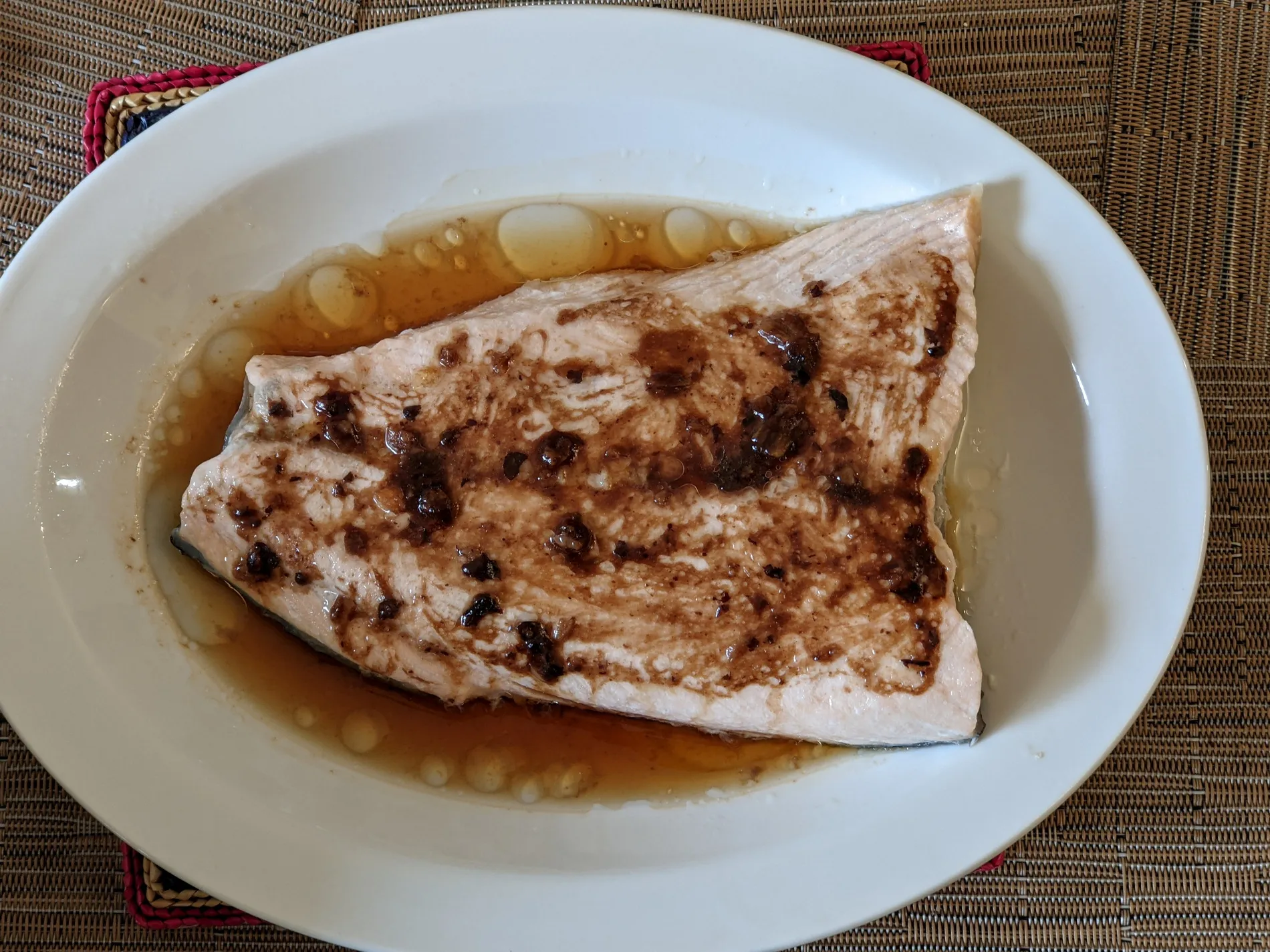 Steamed Salmon with Black Beans