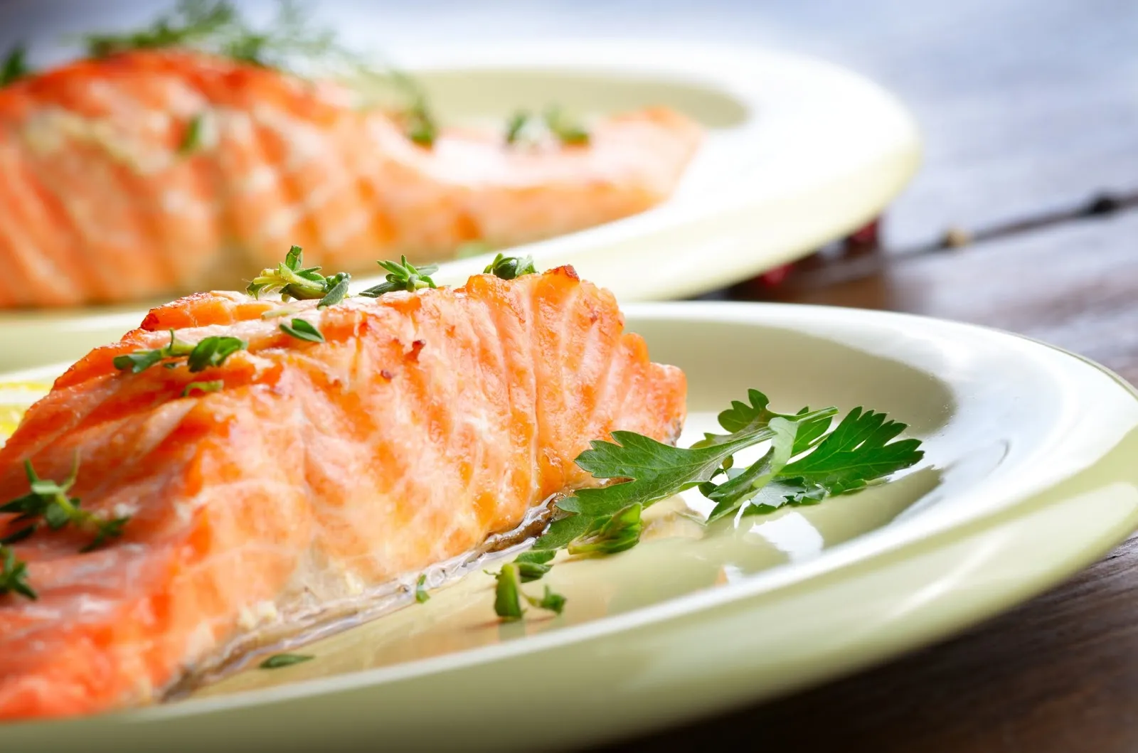 Steamed Salmon with Clam Sauce