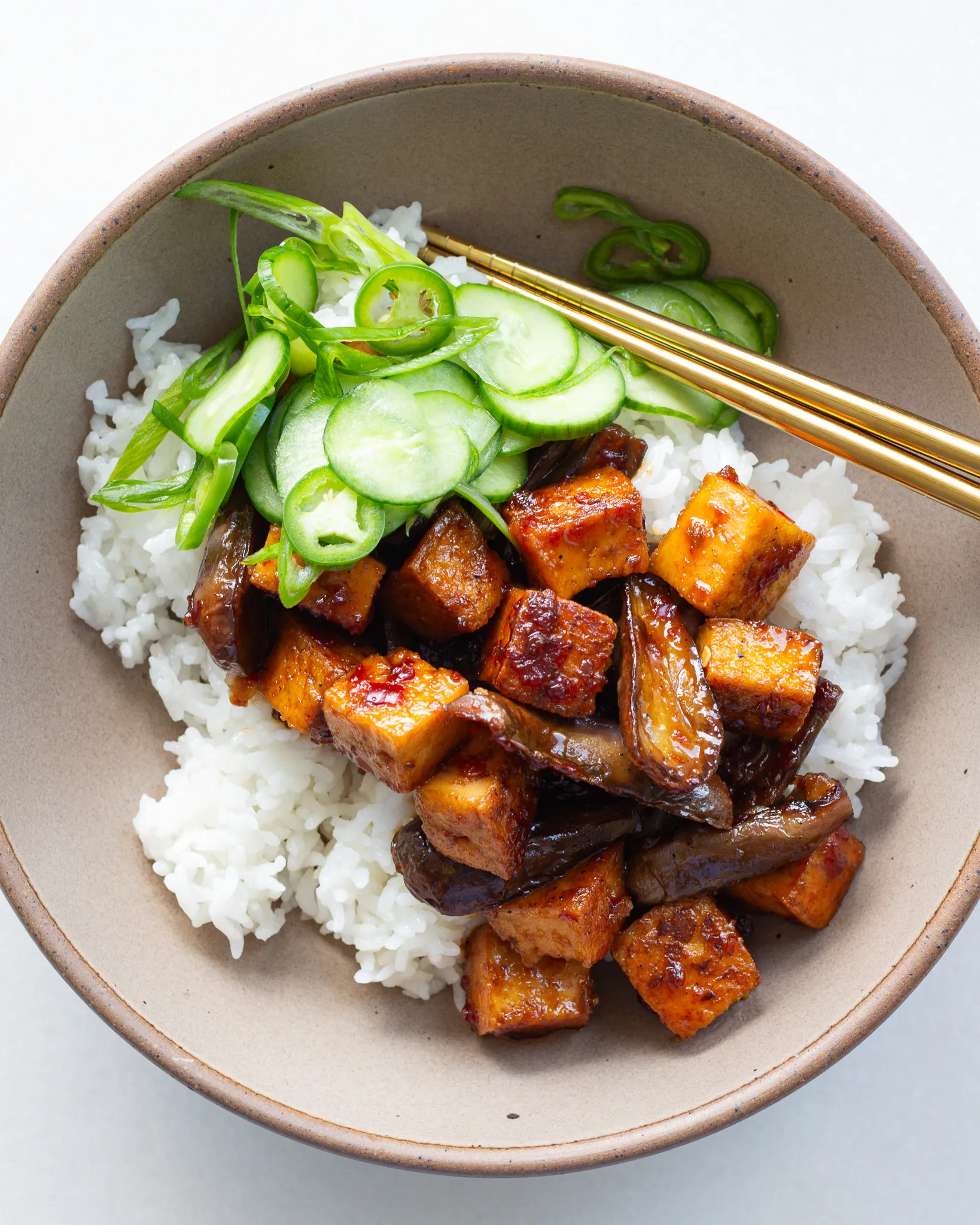 Sticky Tofu Fairytale Eggplant