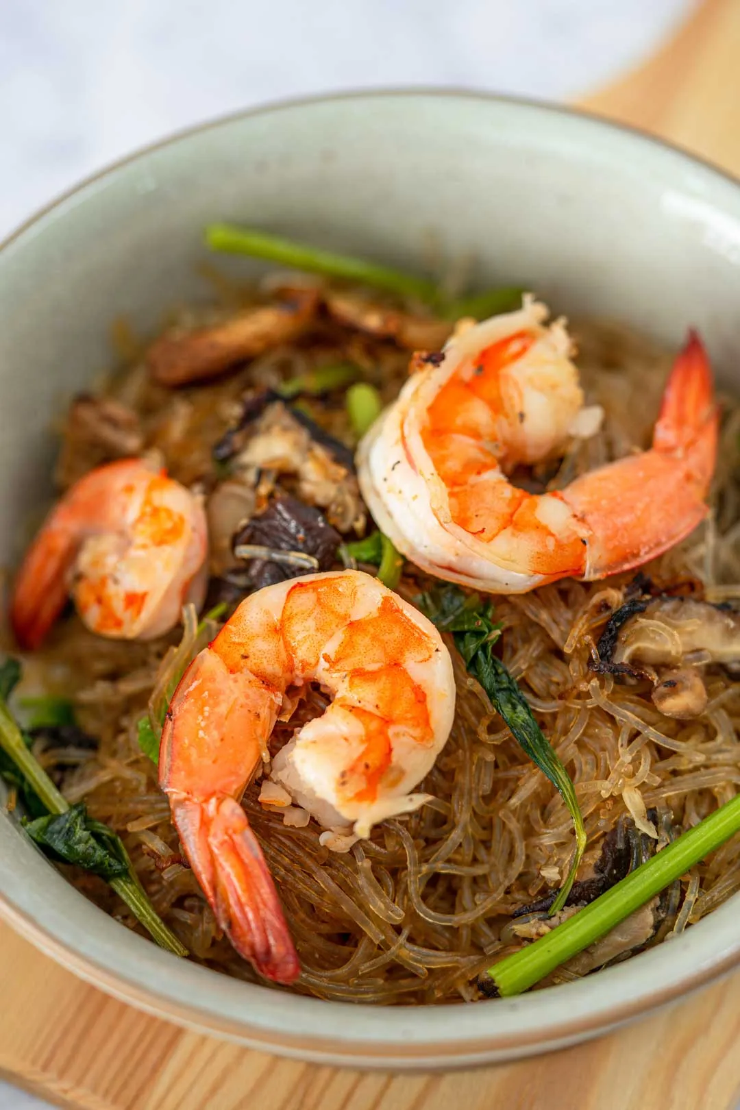 Stir Fry Cellophane Noodles with Prawns