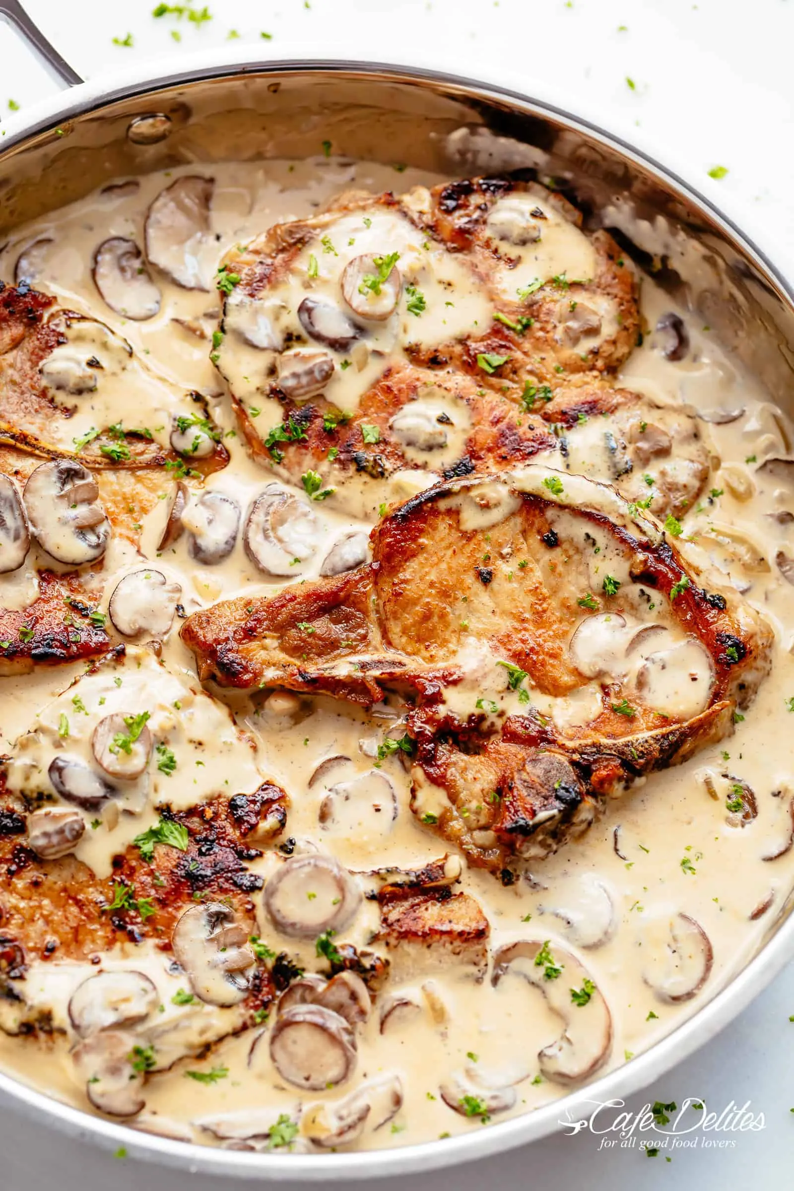 Stove Top Pork Chops and Mushrooms
