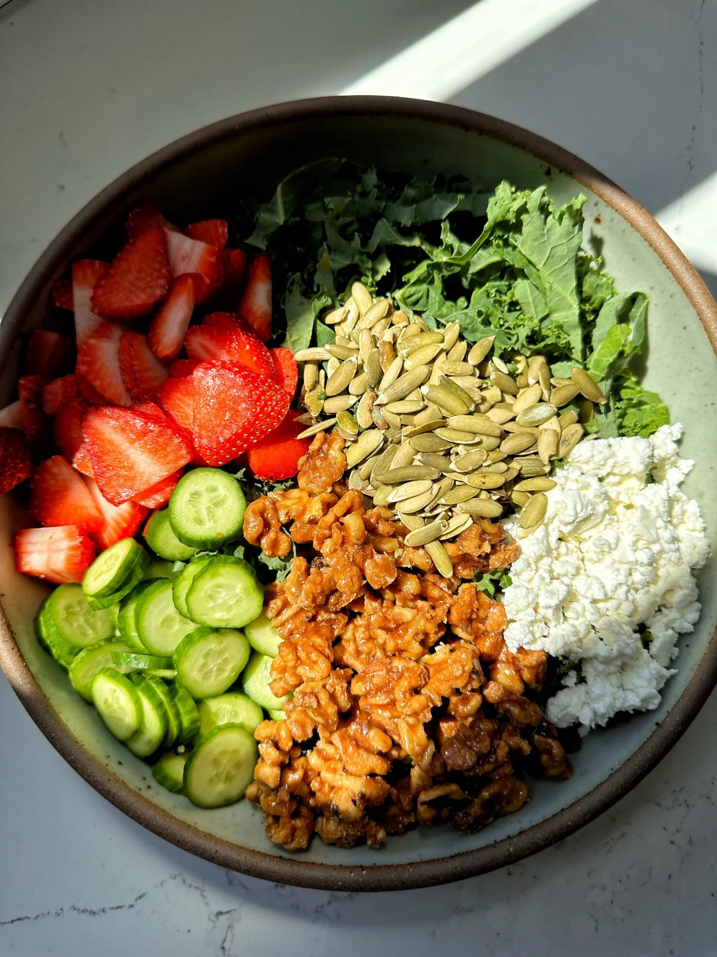 Strawberry Balsamic Kale Salad