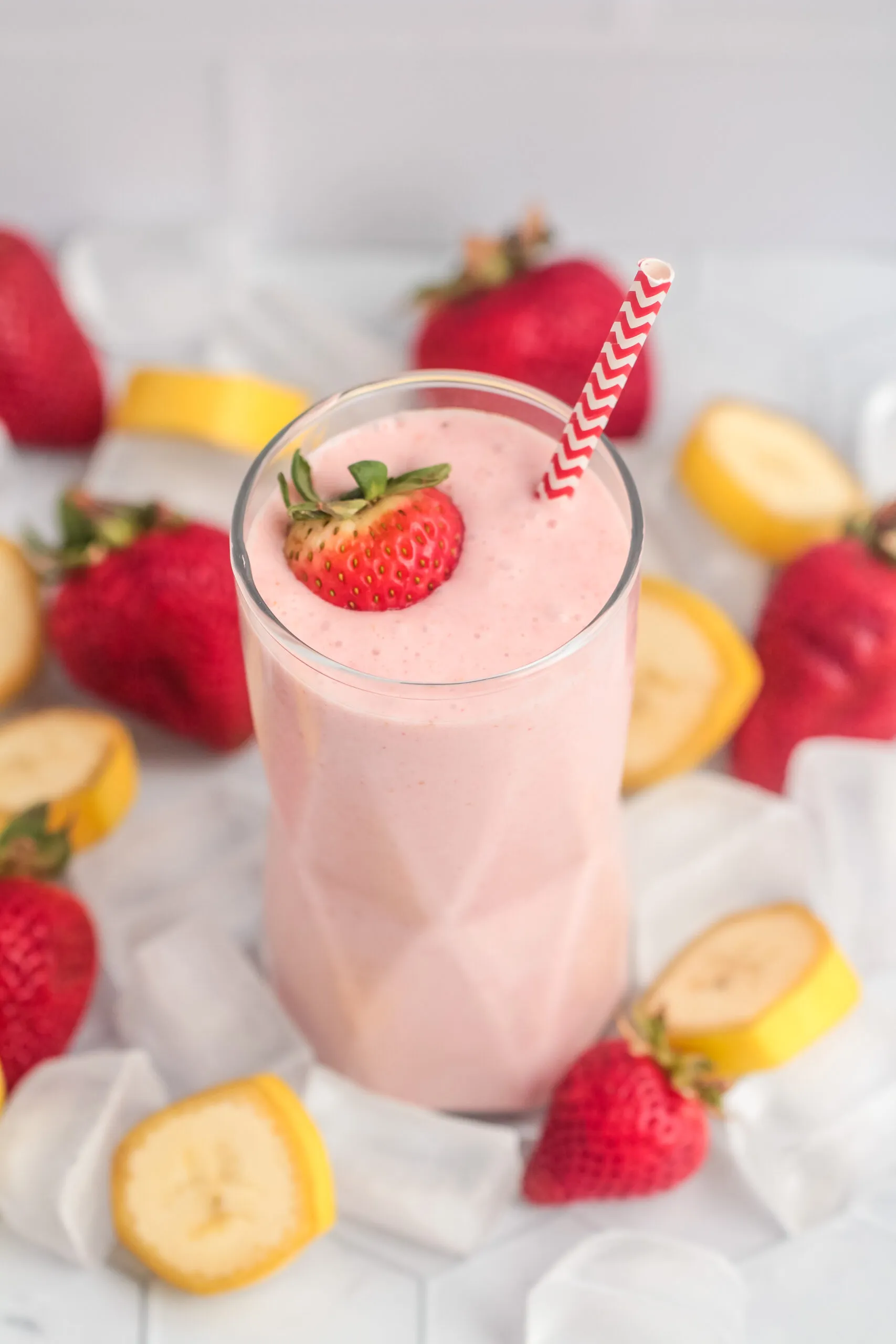 Strawberry Banana and Coconut Smoothie
