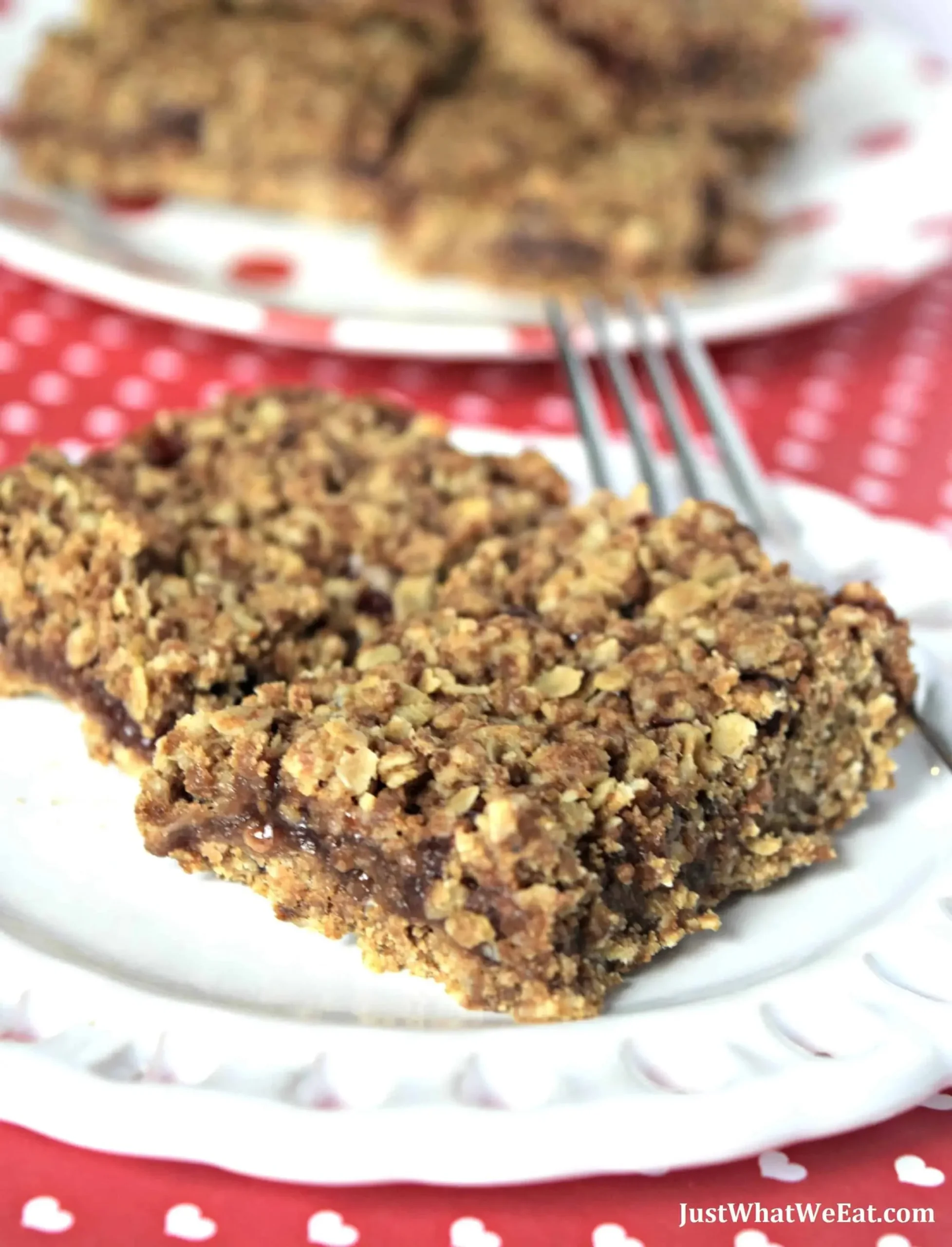 Strawberry Chocolate Chunk Oatmeal Bars Gluten Free Vegan
