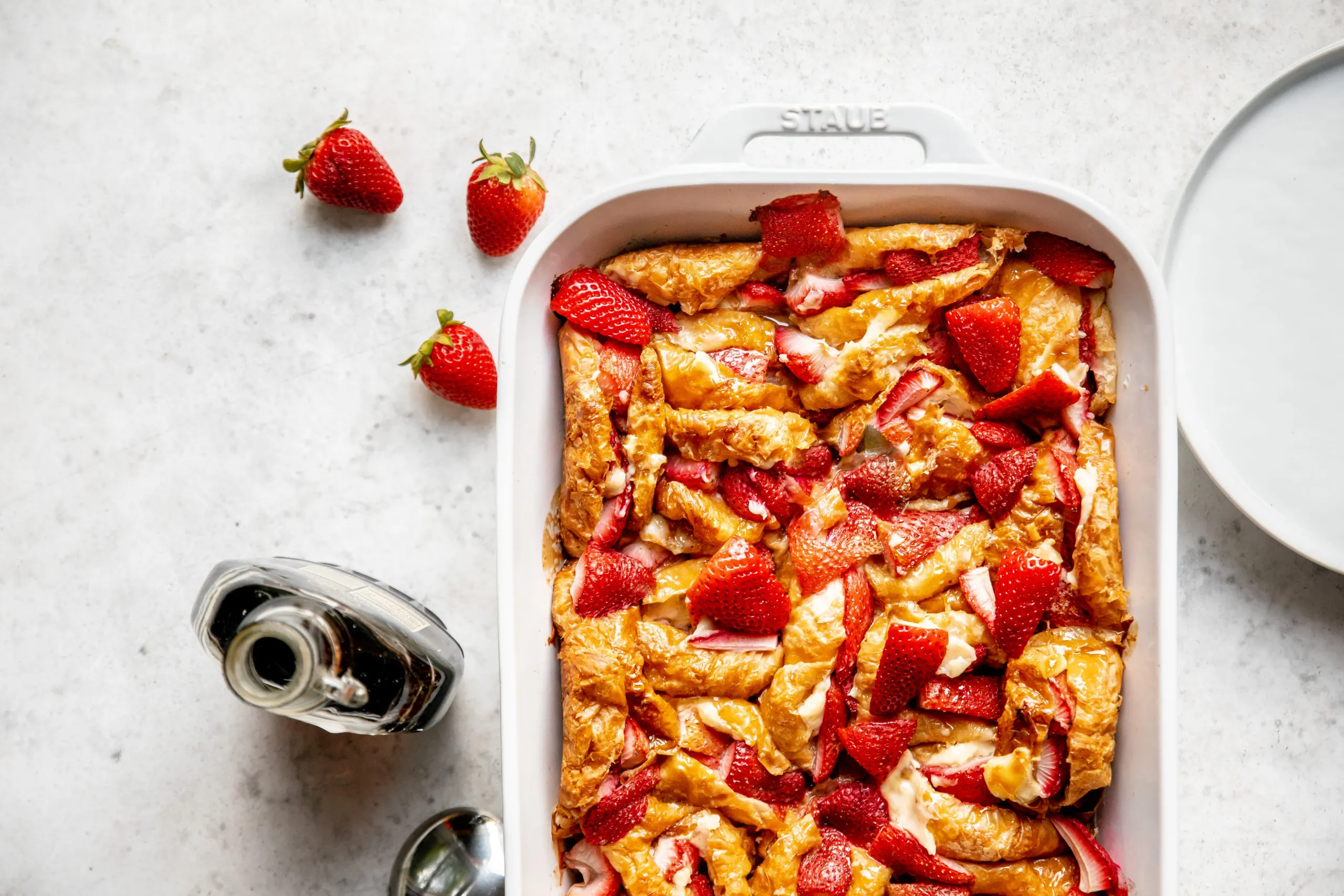 Strawberry Croissant Breakfast Bake