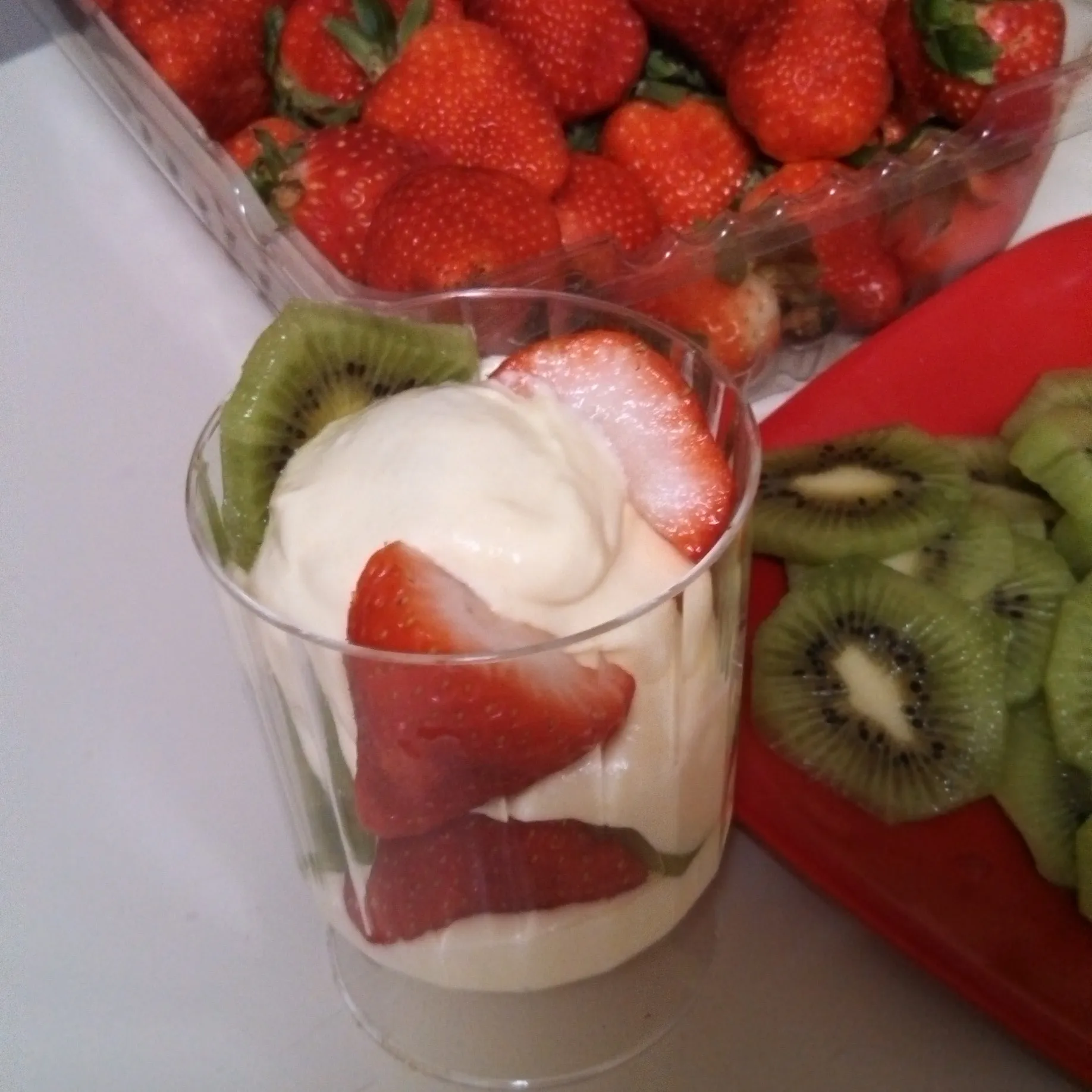 Strawberry Kiwi Holiday Trifle