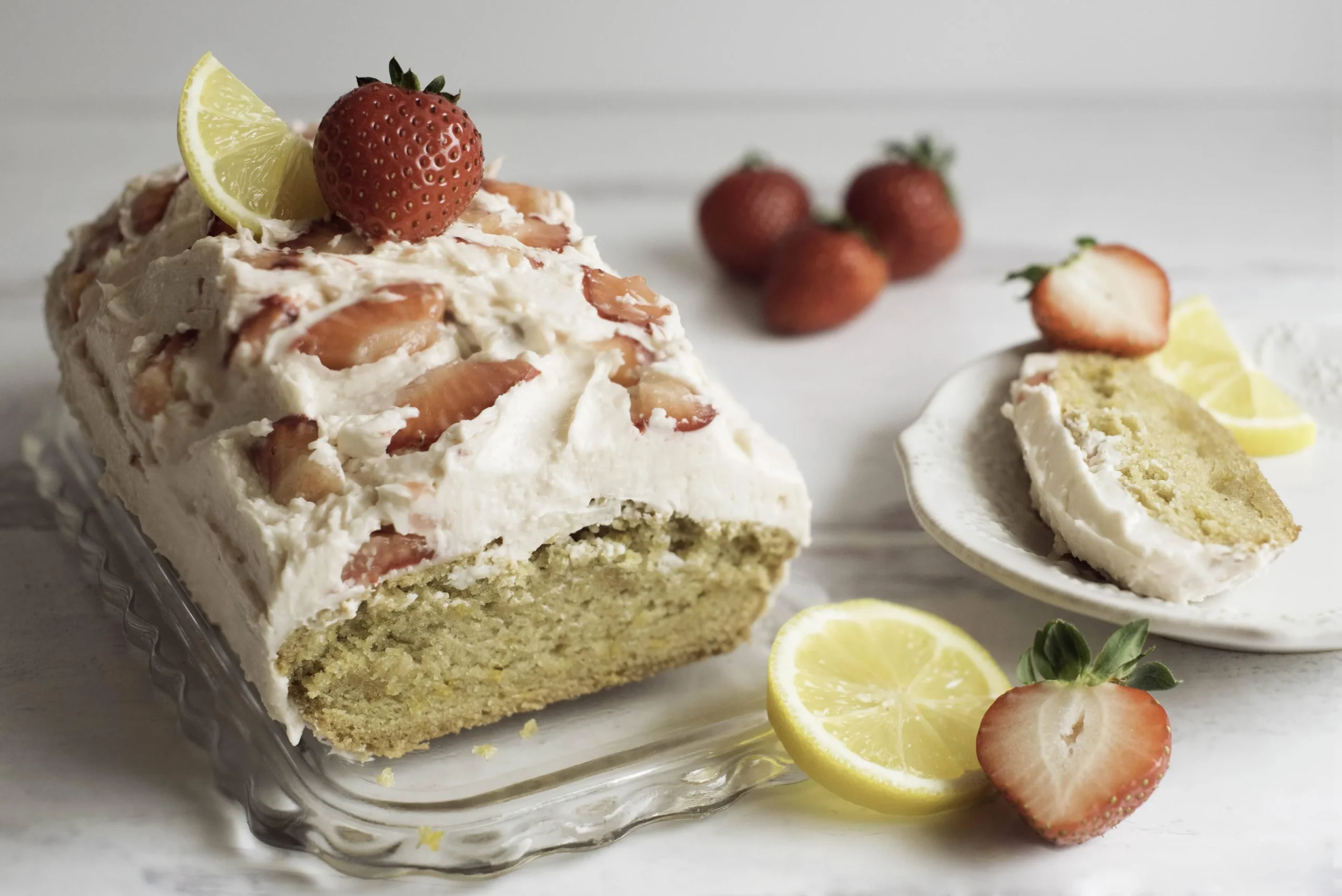 Strawberry Lemon Loaf Cake