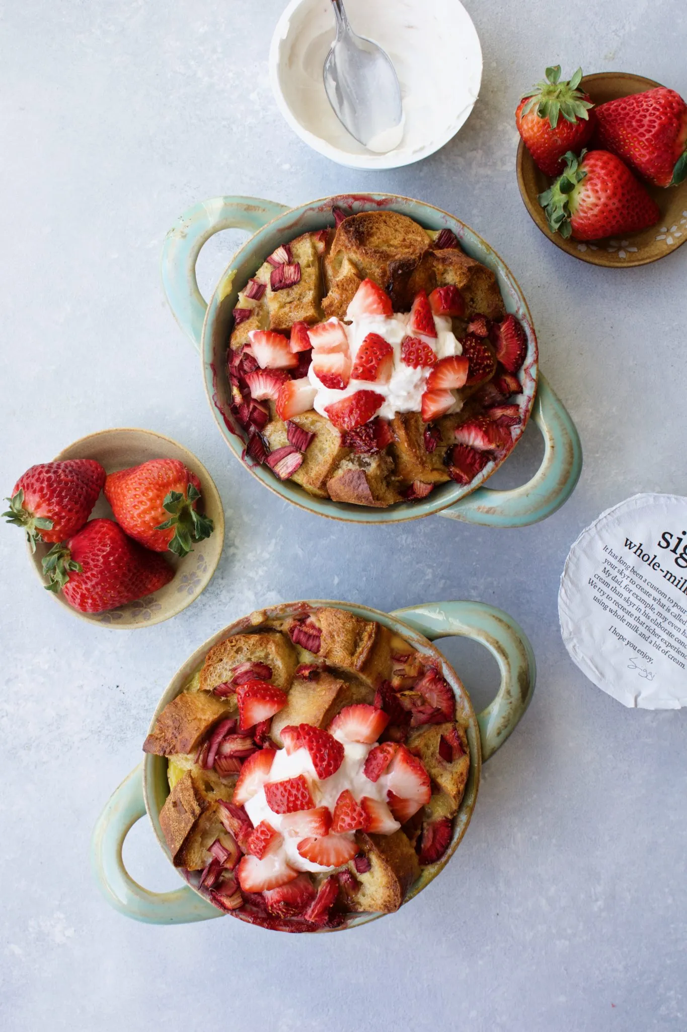 Strawberry Rhubarb Baked French Toast