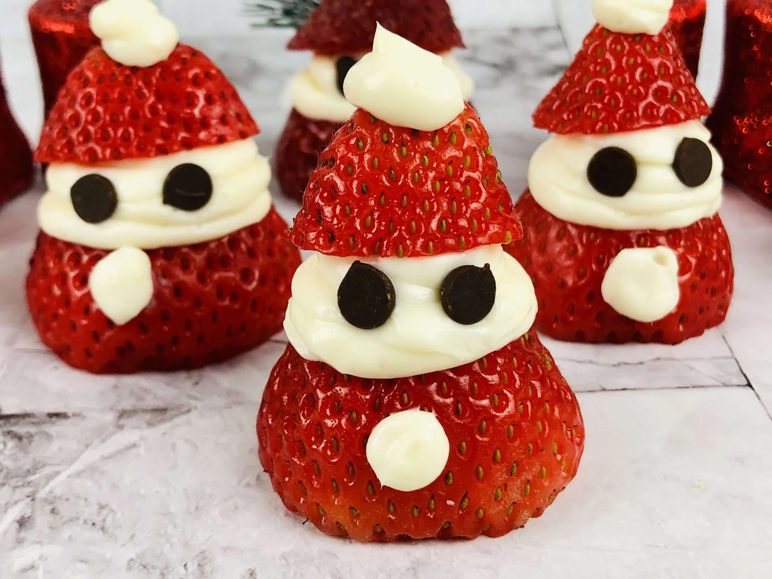 Strawberry Whipped Cream Santas