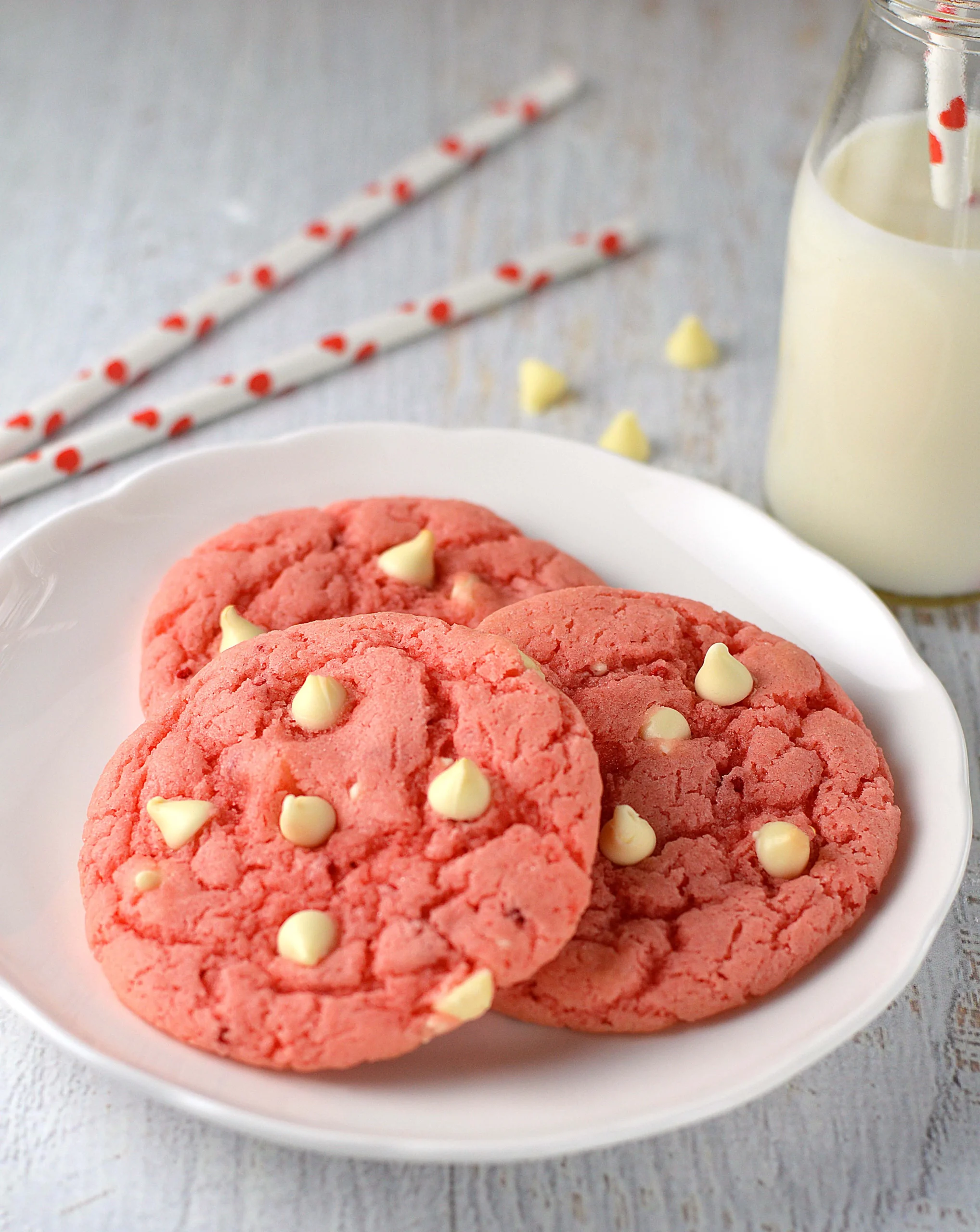 Strawberry White Chocolate Chunk Cookies