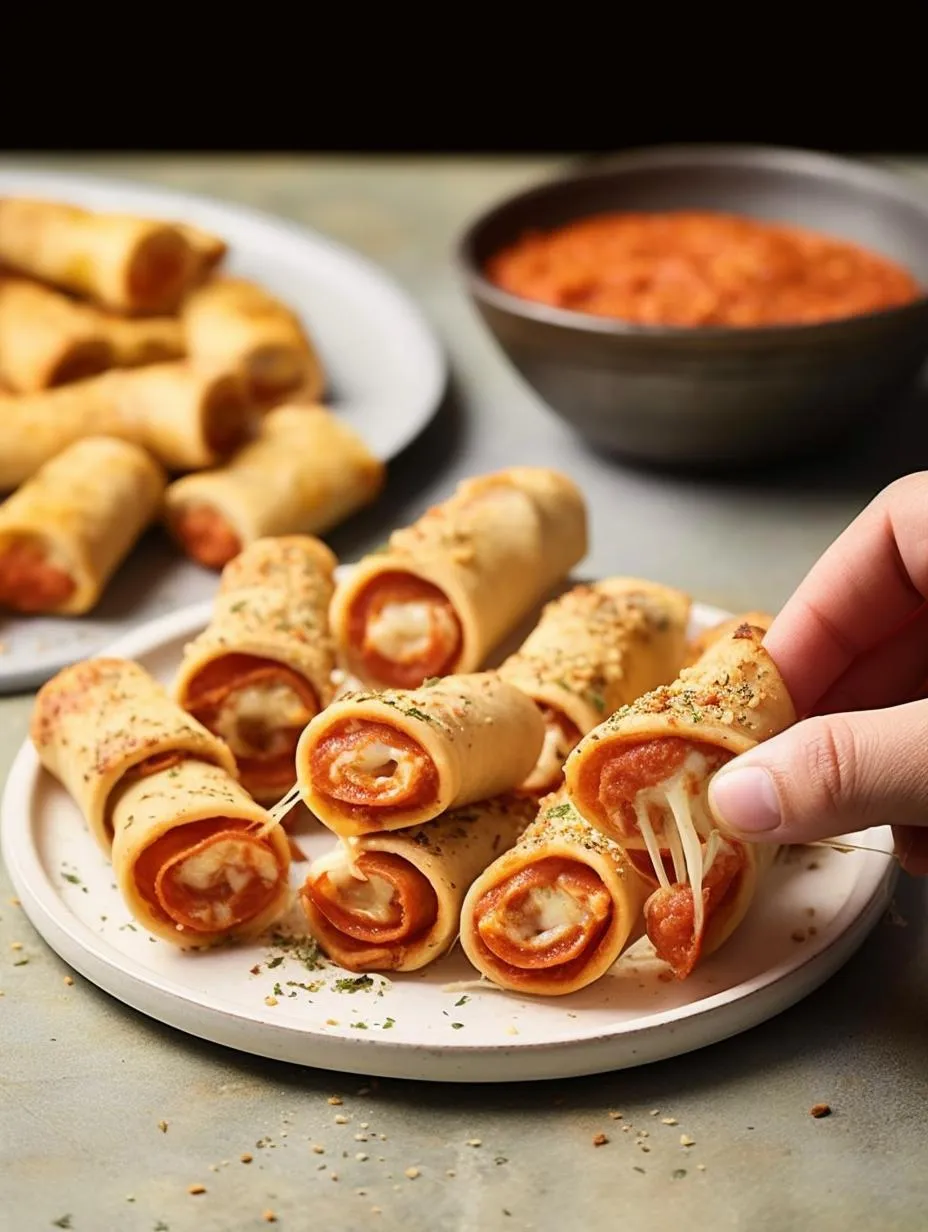 Stuffed Pepperoni Pizza Rolls
