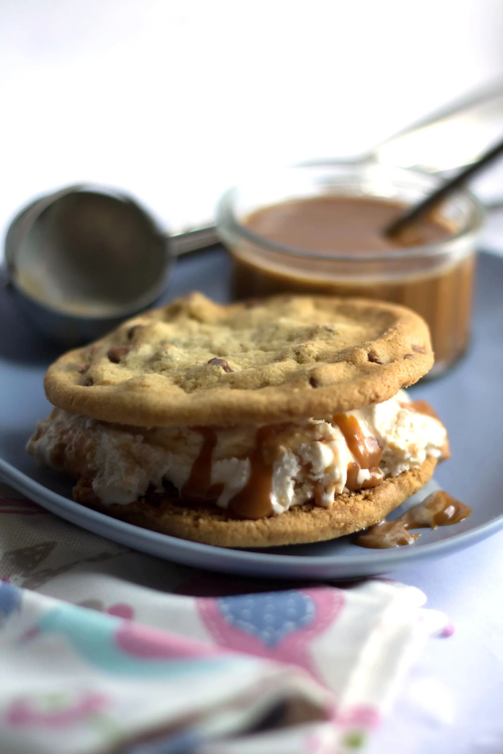 Sugar Cookie Sandwich Salted Caramel Frozen Dessert