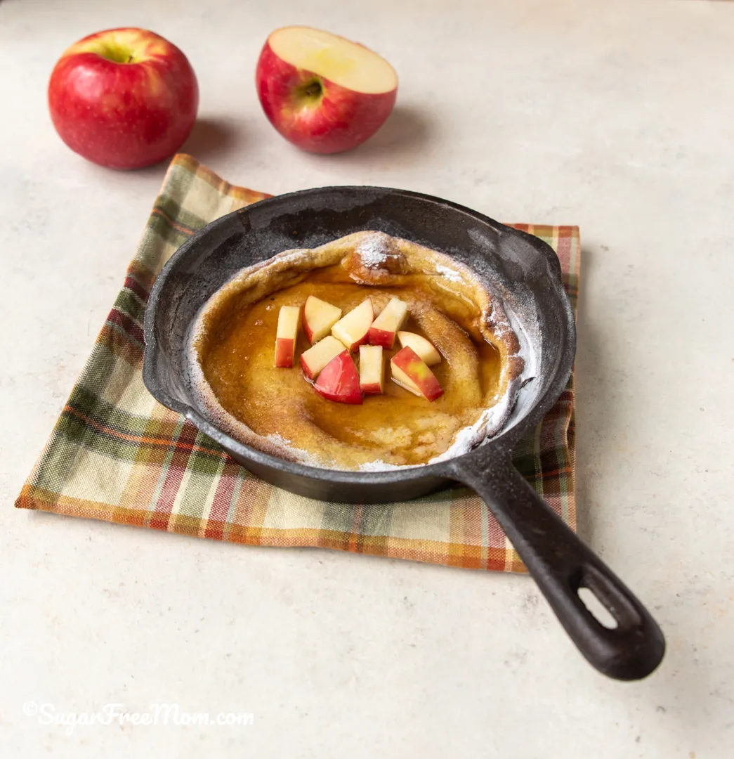 Sugar Free Keto Apple Pie Dutch Baby Pancake Gluten Free Low Carb