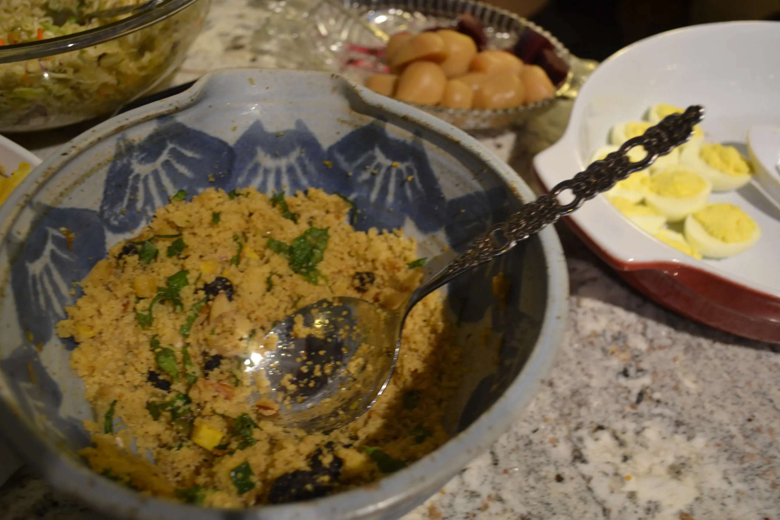 Summer Squash Couscous with Sultanas, Pistachios, and Mint