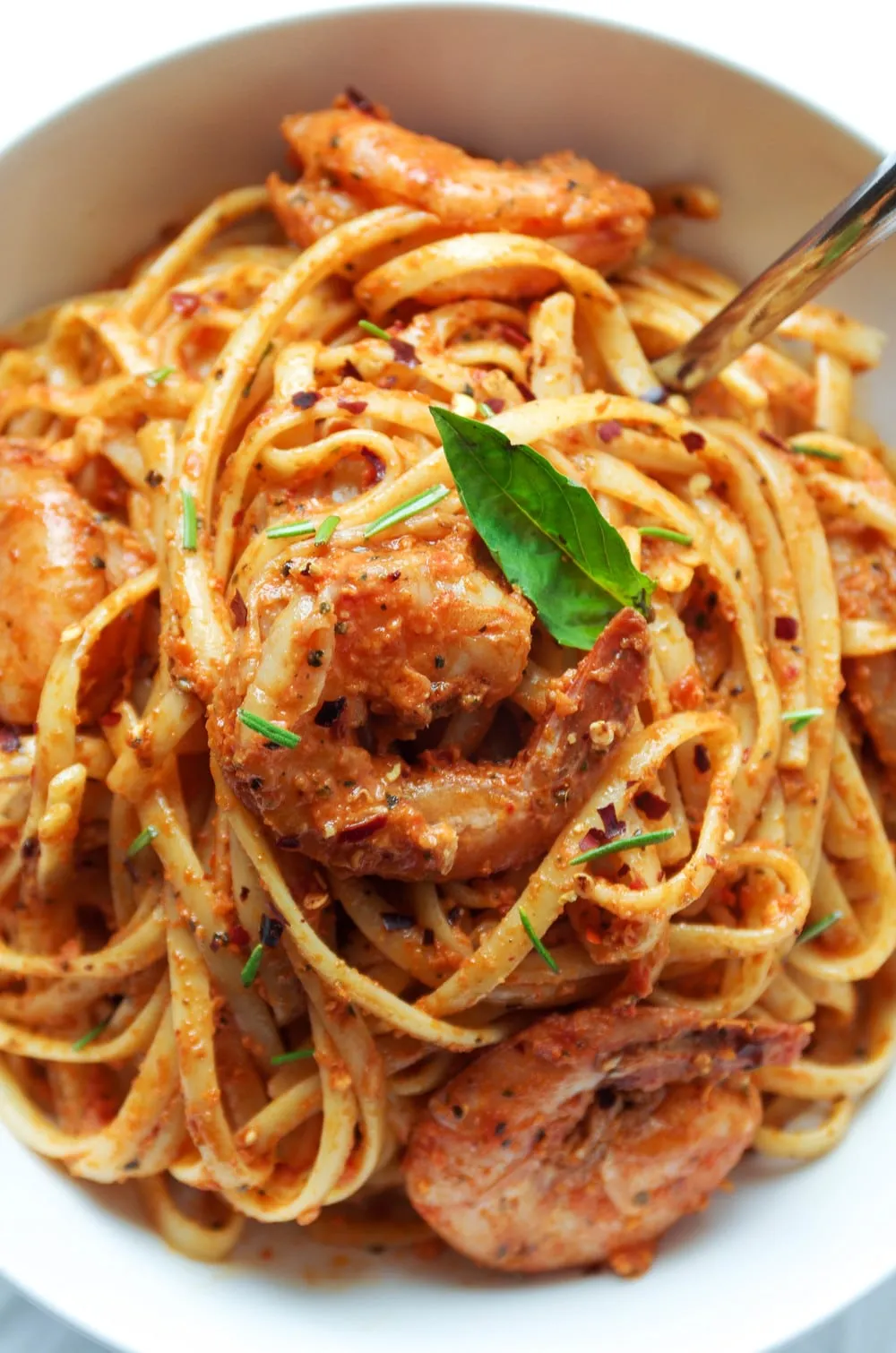 Sun Dried Tomato Pesto Shrimp Pasta