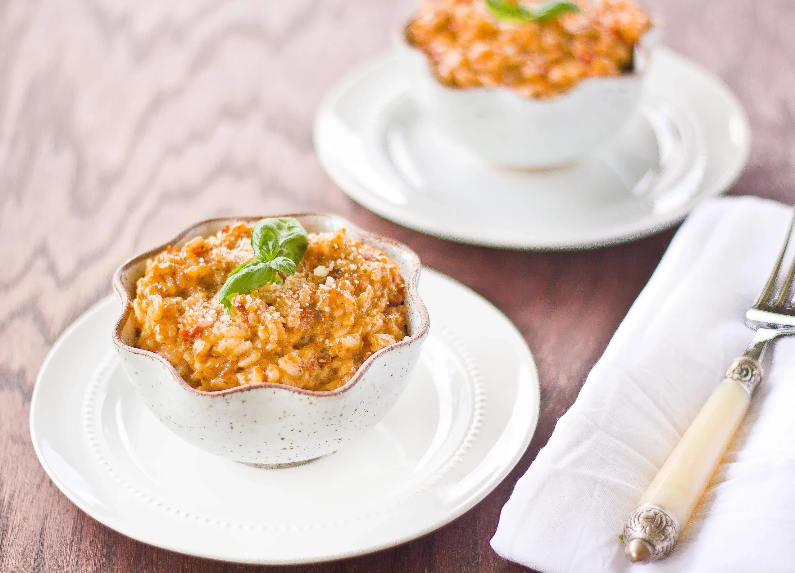 Sun Dried Tomato and Pesto Risotto