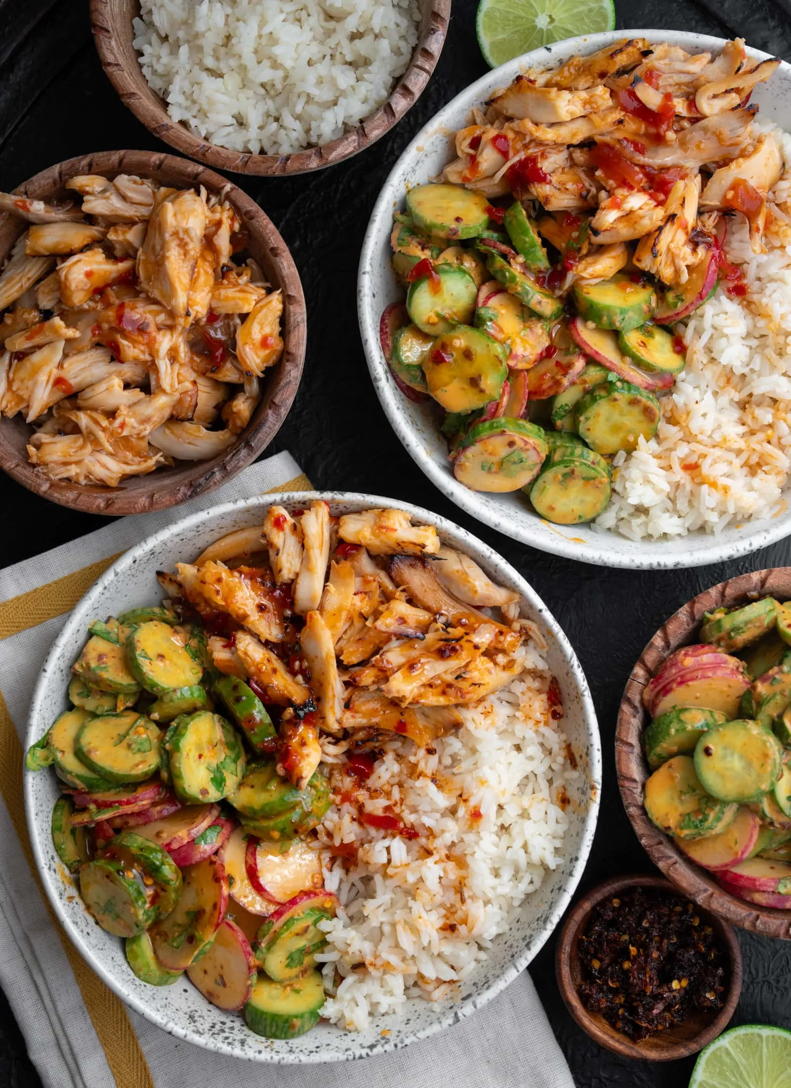 Sweet Chili Rotisserie Chicken Bowls