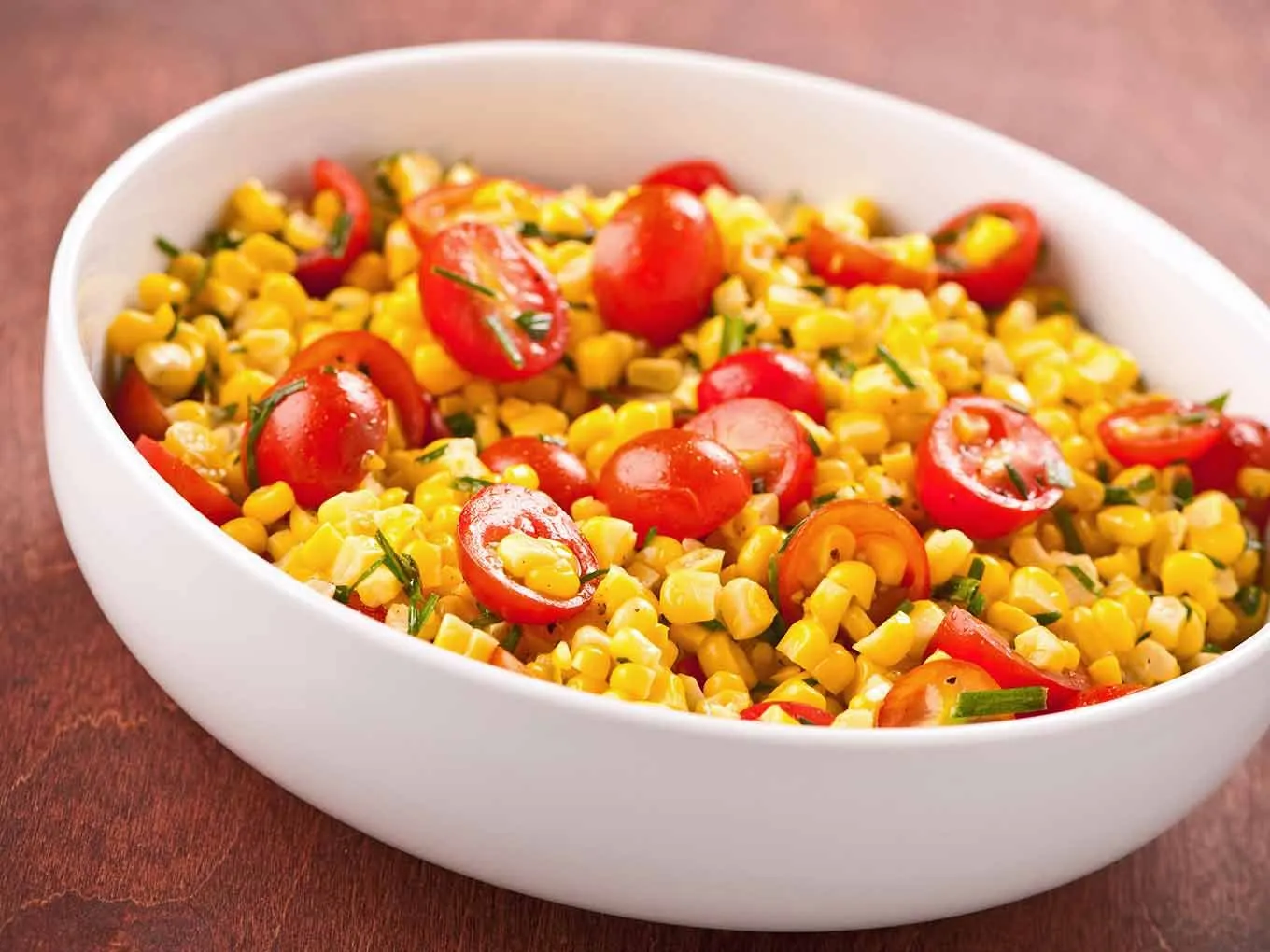 Sweet Corn Salad with Cherry Tomatoes and Lime