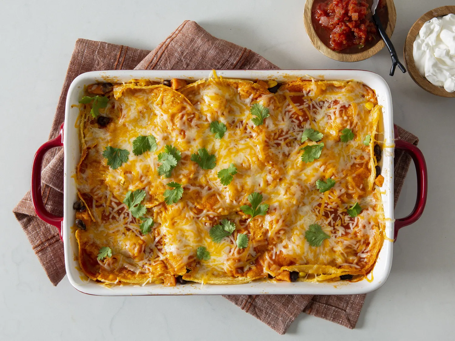 Sweet Potato Black Bean Enchilada Casserole