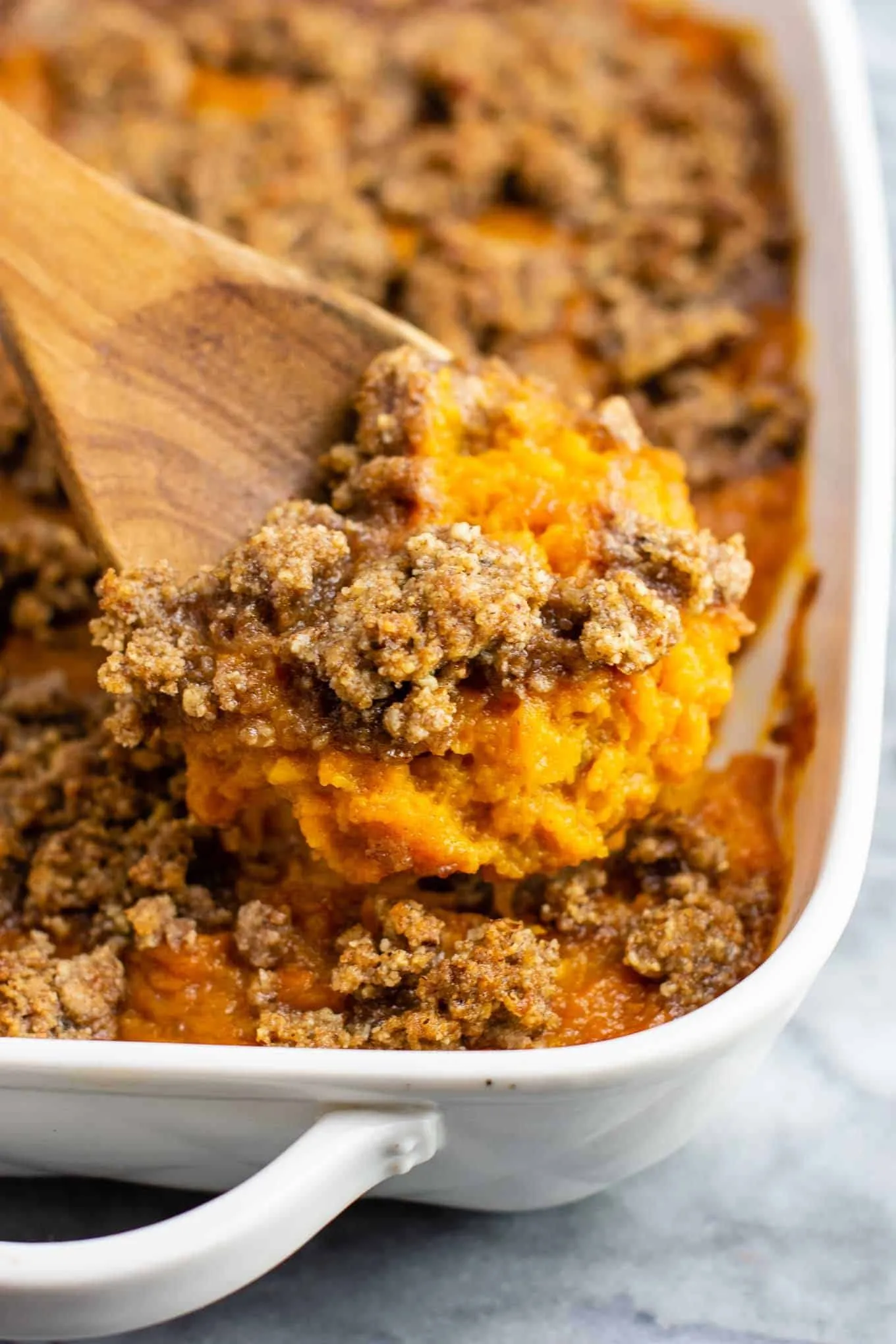 Sweet Potato Casserole with Peaches