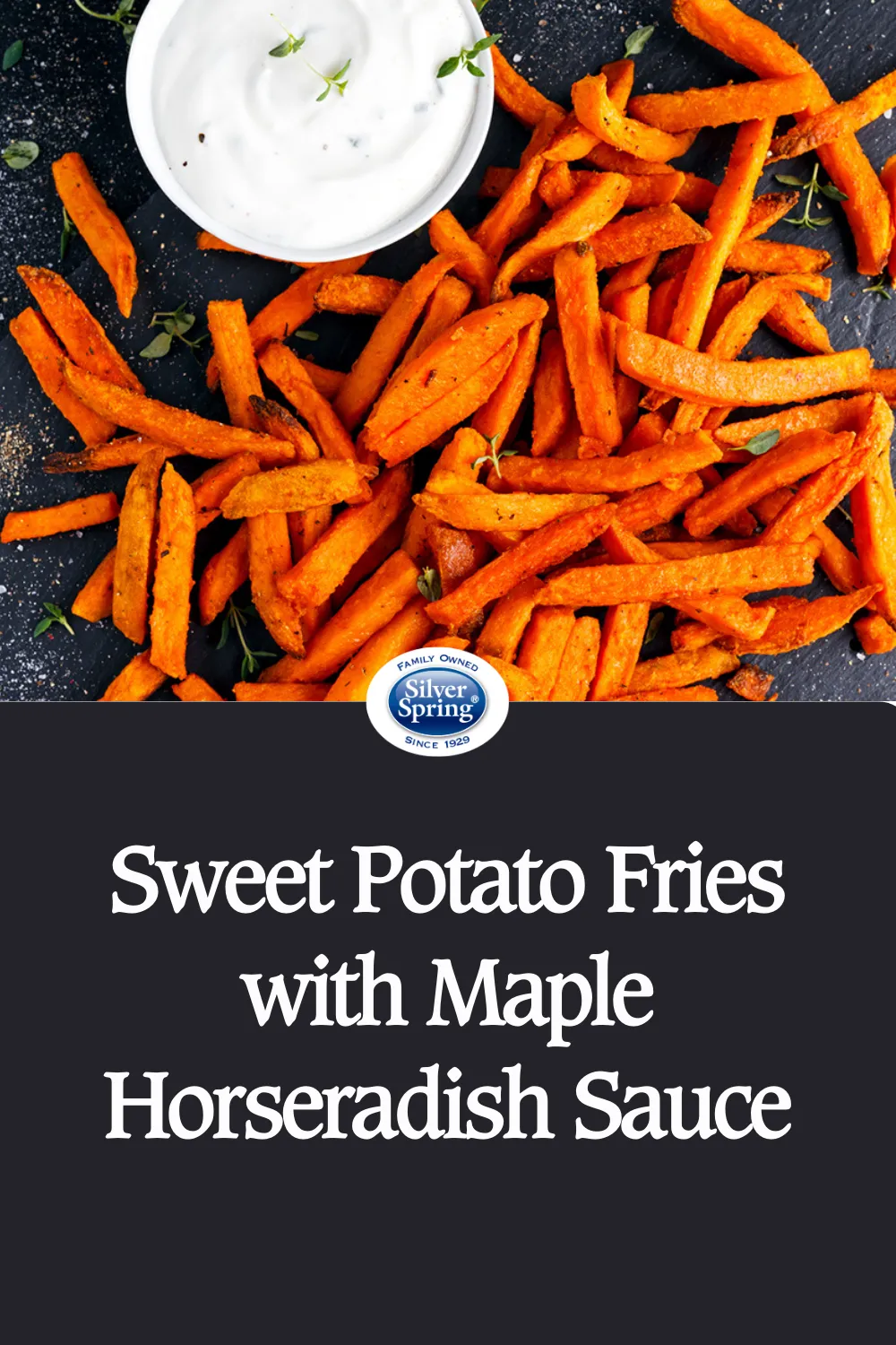 Sweet Potato Fries with Maple Horseradish Sauce