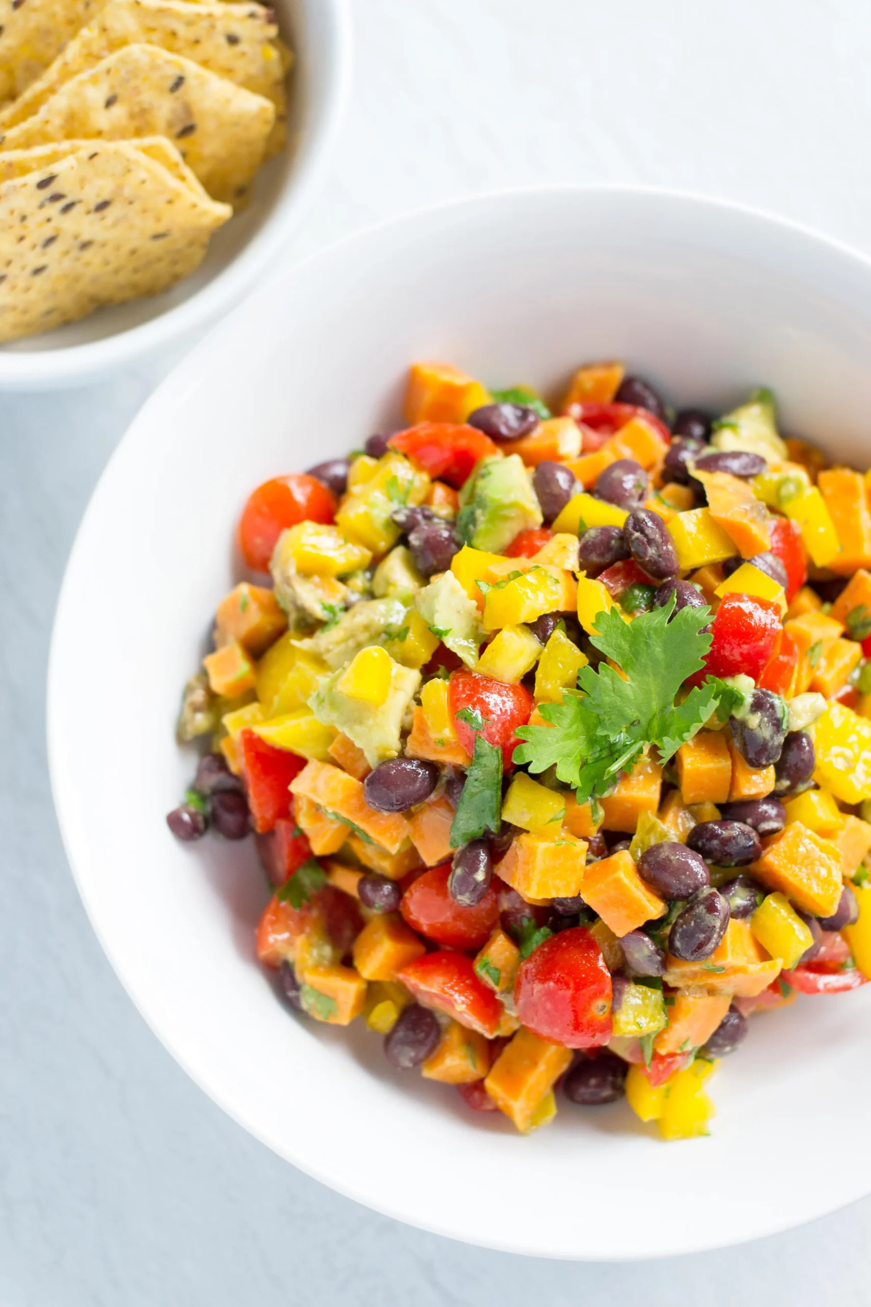 Sweet Potato Toast with Avocado and Black Bean Salsa