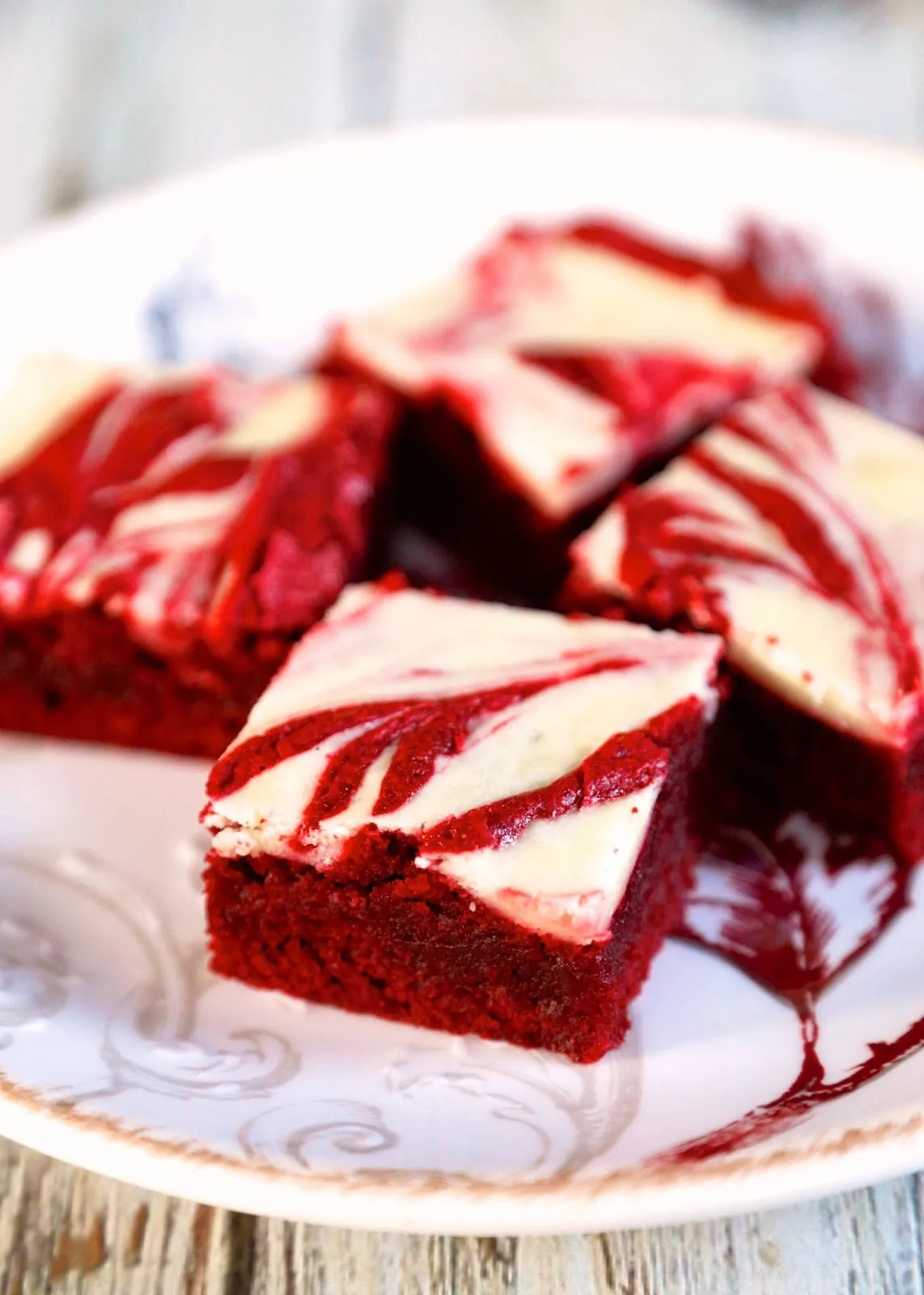Swirled Red Velvet Brownies