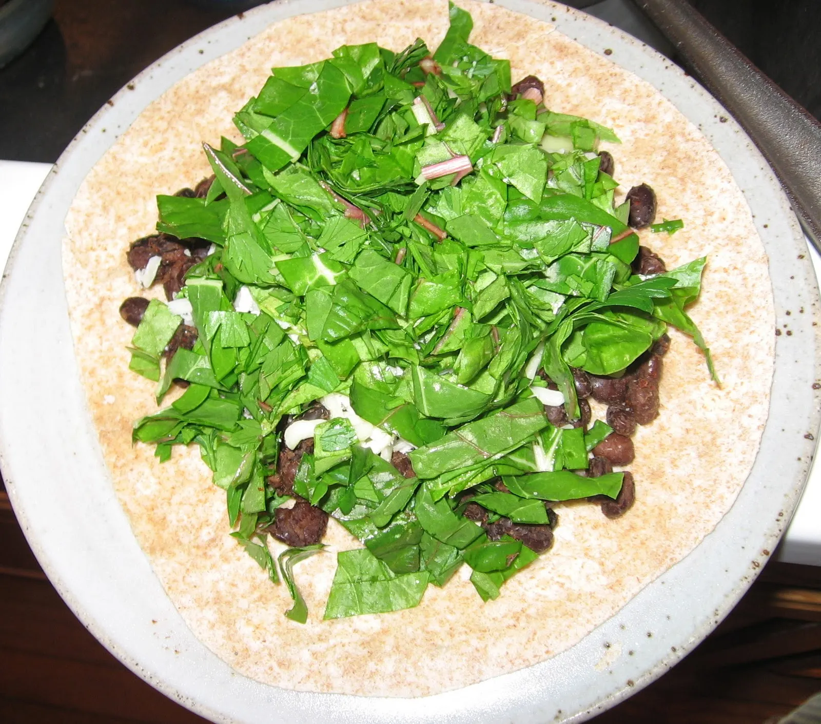 Swiss Chard and Black Bean Quesadillas