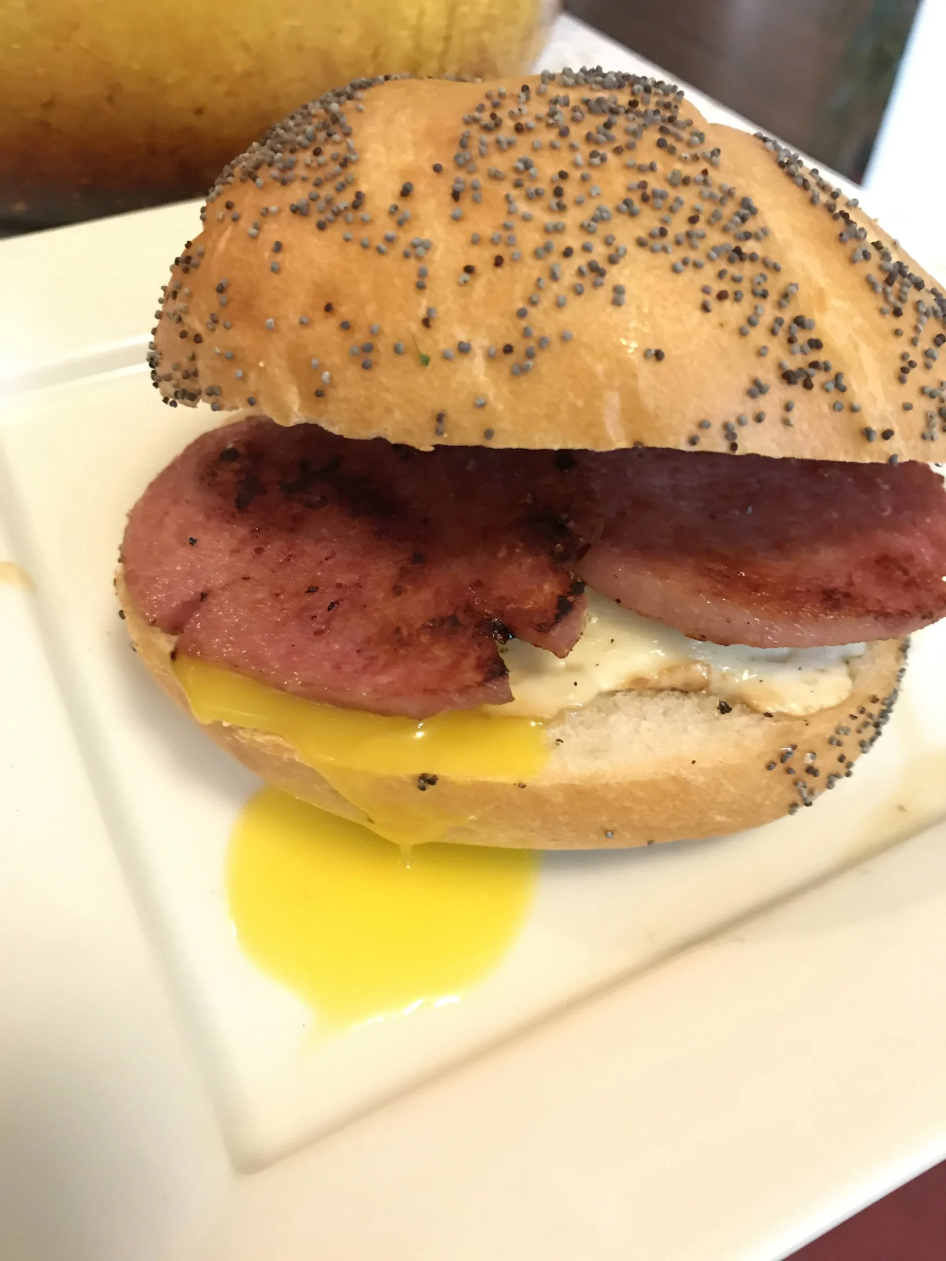 Taylor Ham Egg and Cheese on a Hard Roll