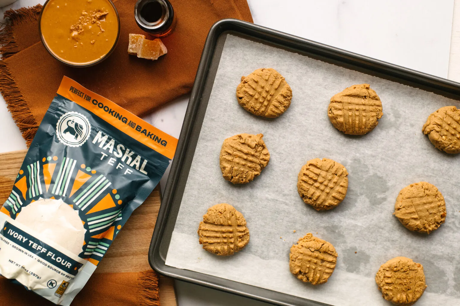 Teff Peanut Butter Cookies