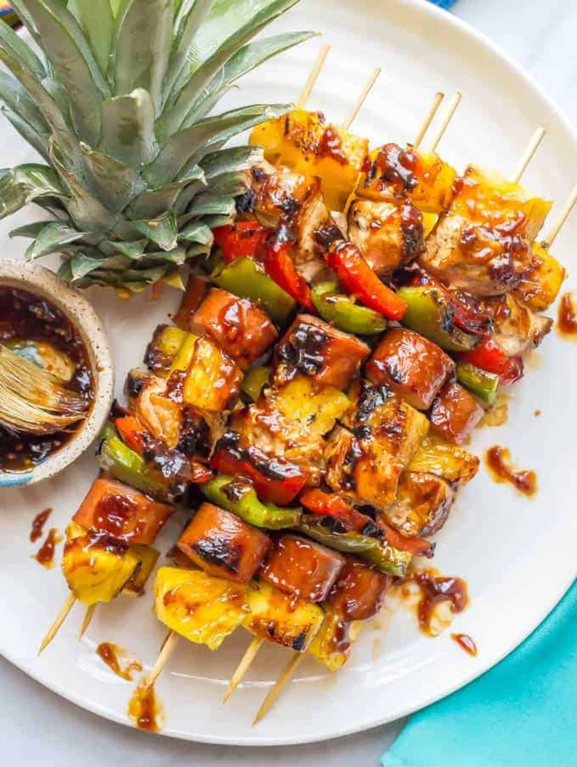 Teriyaki Chicken Skewers with Pineapple