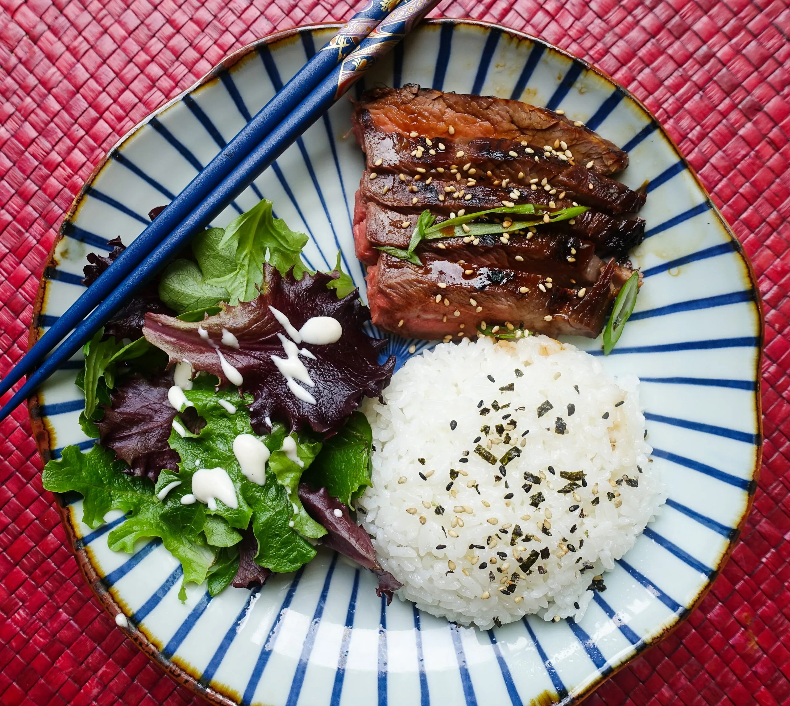 Teriyaki Flank Steak with Shiitakes
