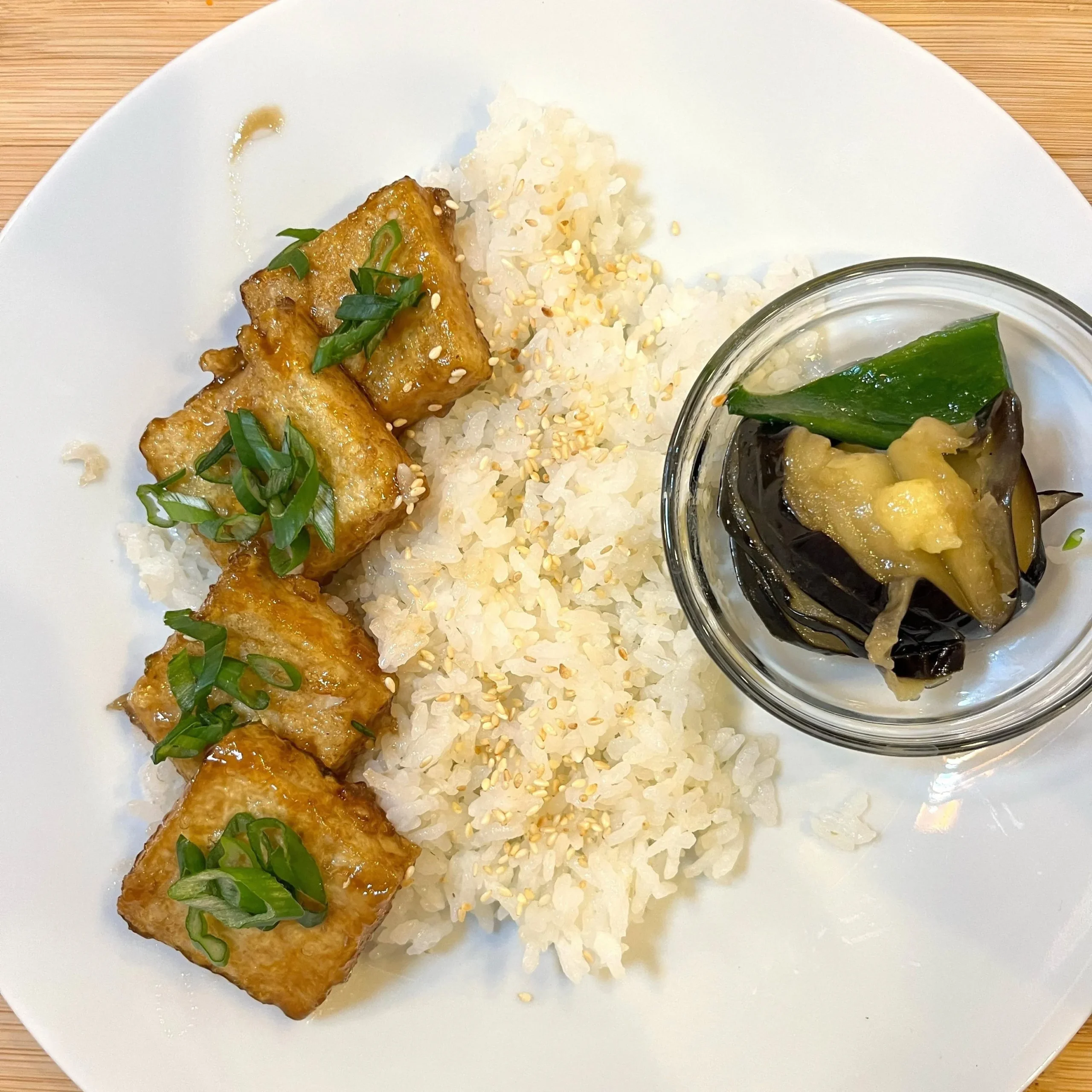 Teriyaki Tofu and Eggplant