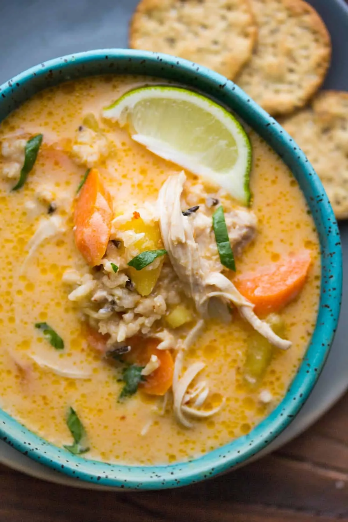 Thai Slow Cooker Chicken Wild Rice Soup