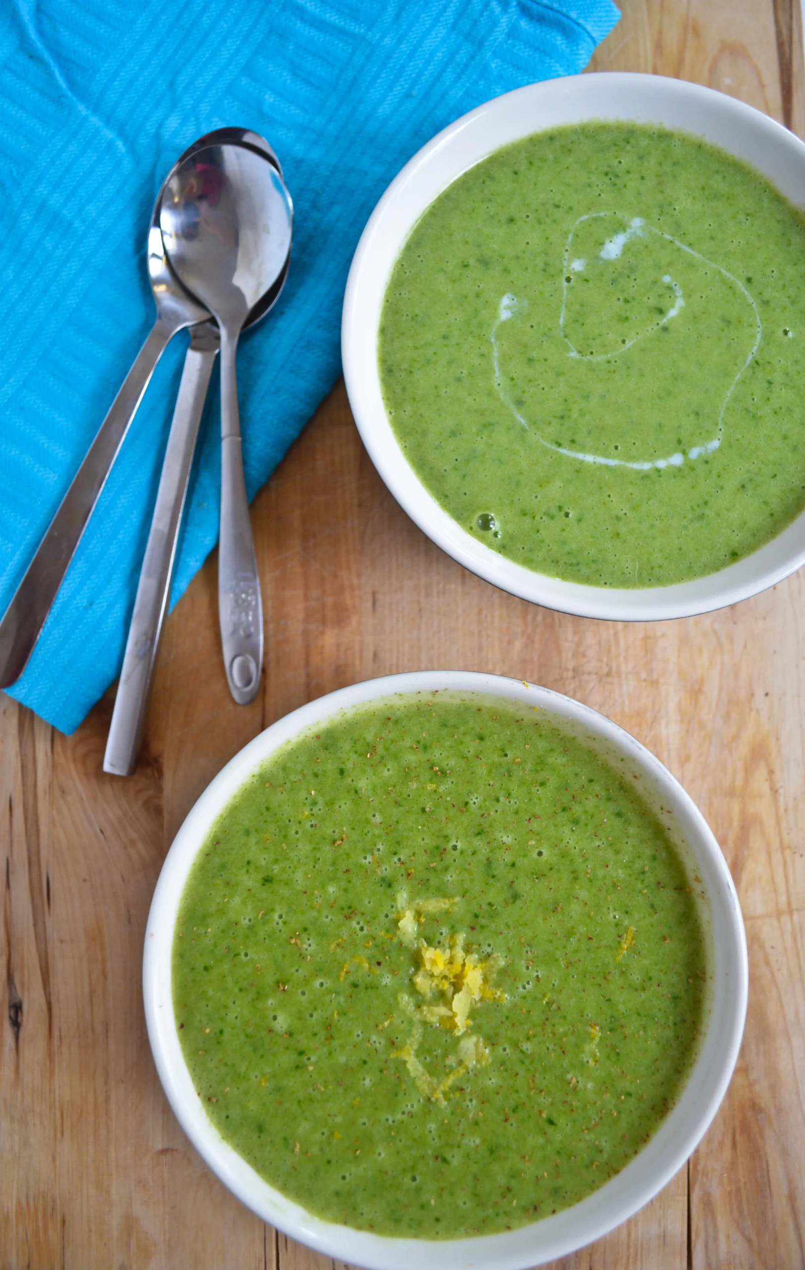 Thick and Creamy Cucumber Spinach Soup
