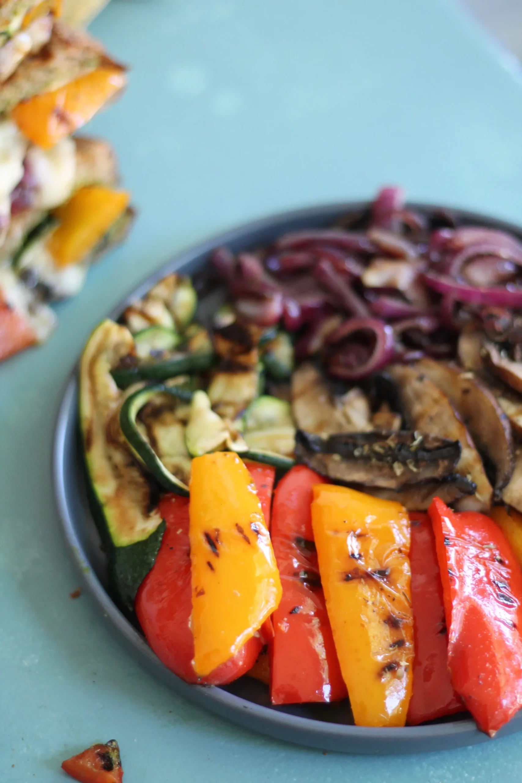 Three Herb Pesto with Grilled Vegetables