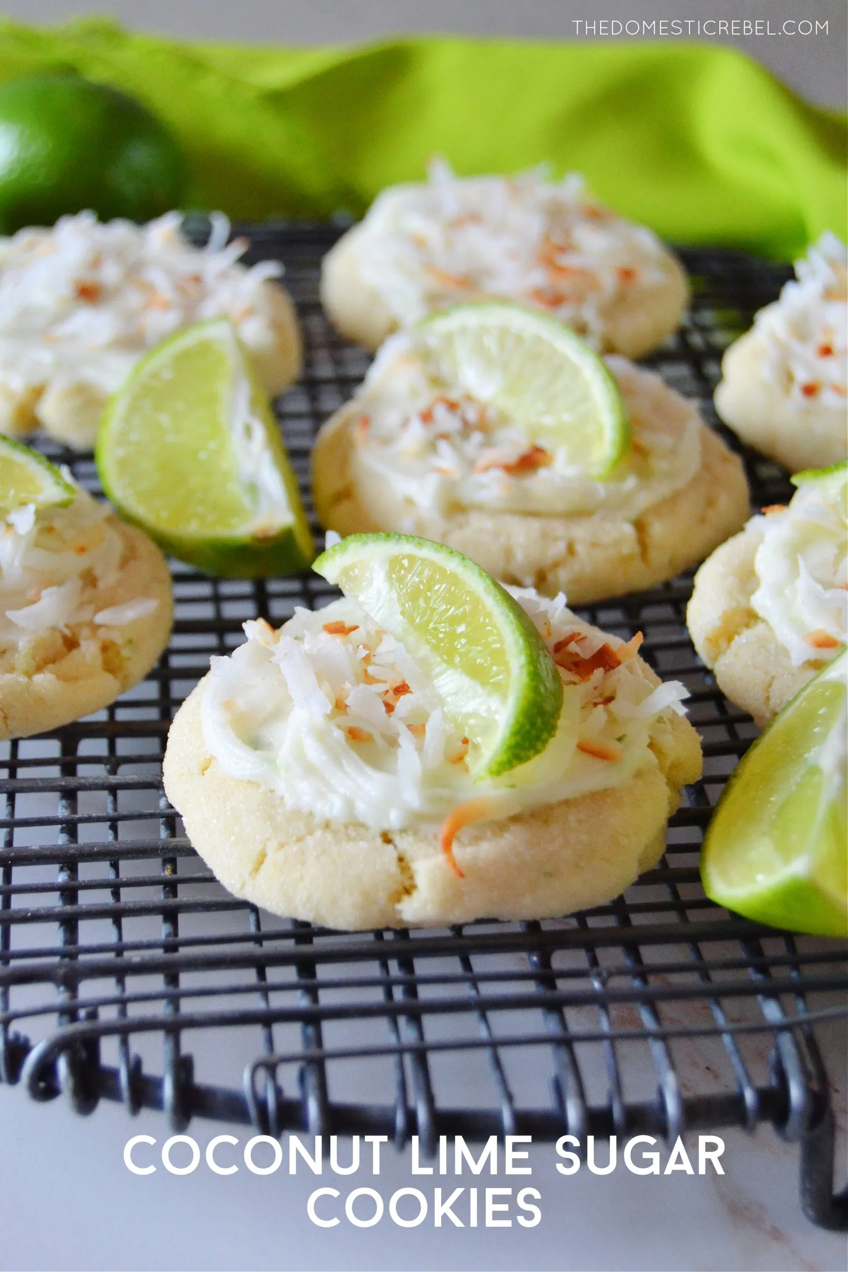 Toasted Coconut Lime Sugar Cookies