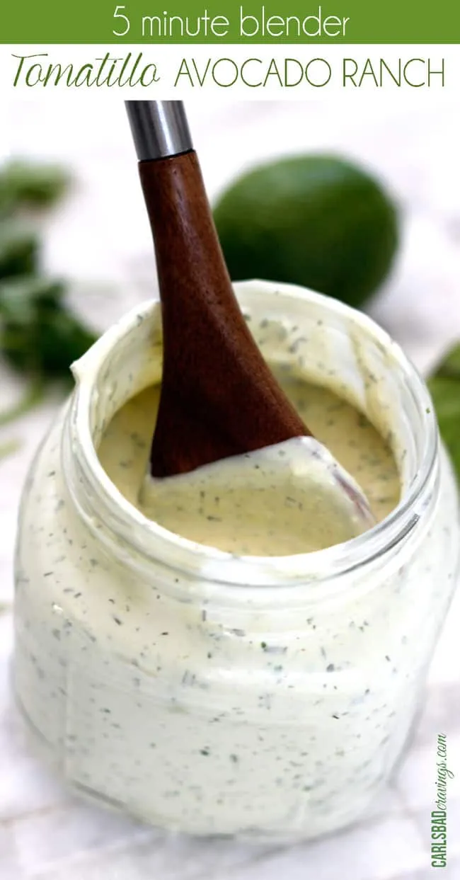 Tomatillo Avocado Ranch Dressing