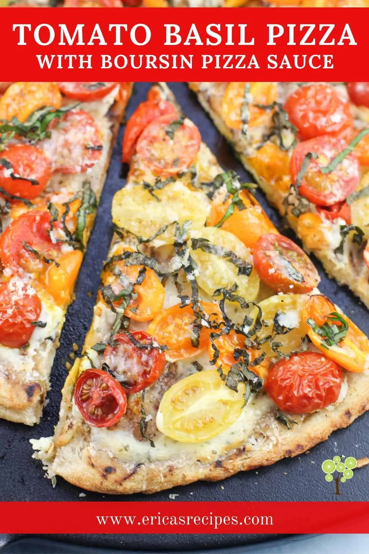 Tomato Basil Boursin Pizza